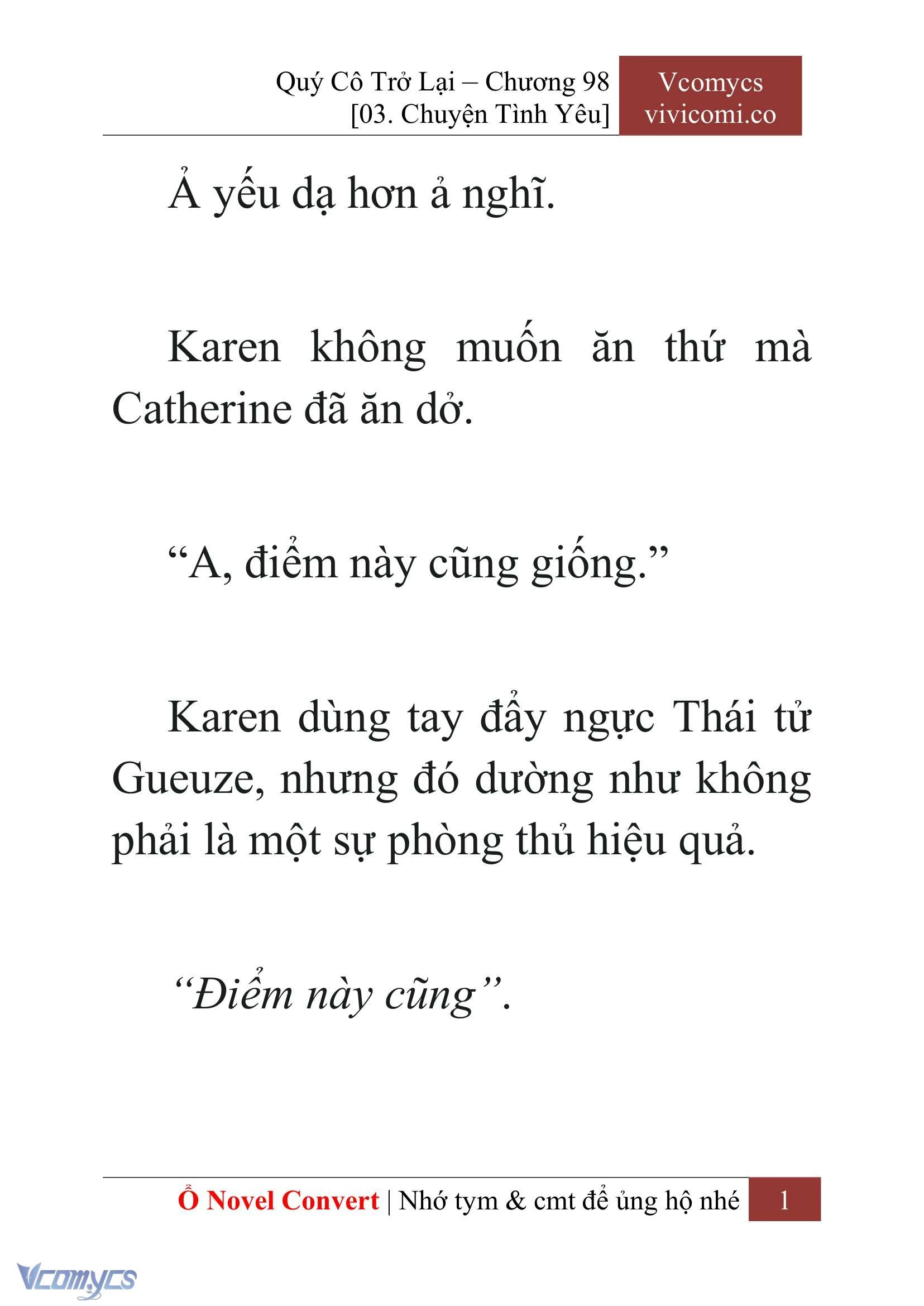 [Novel] Quý Cô Trở Lại Chapter  98 - 3