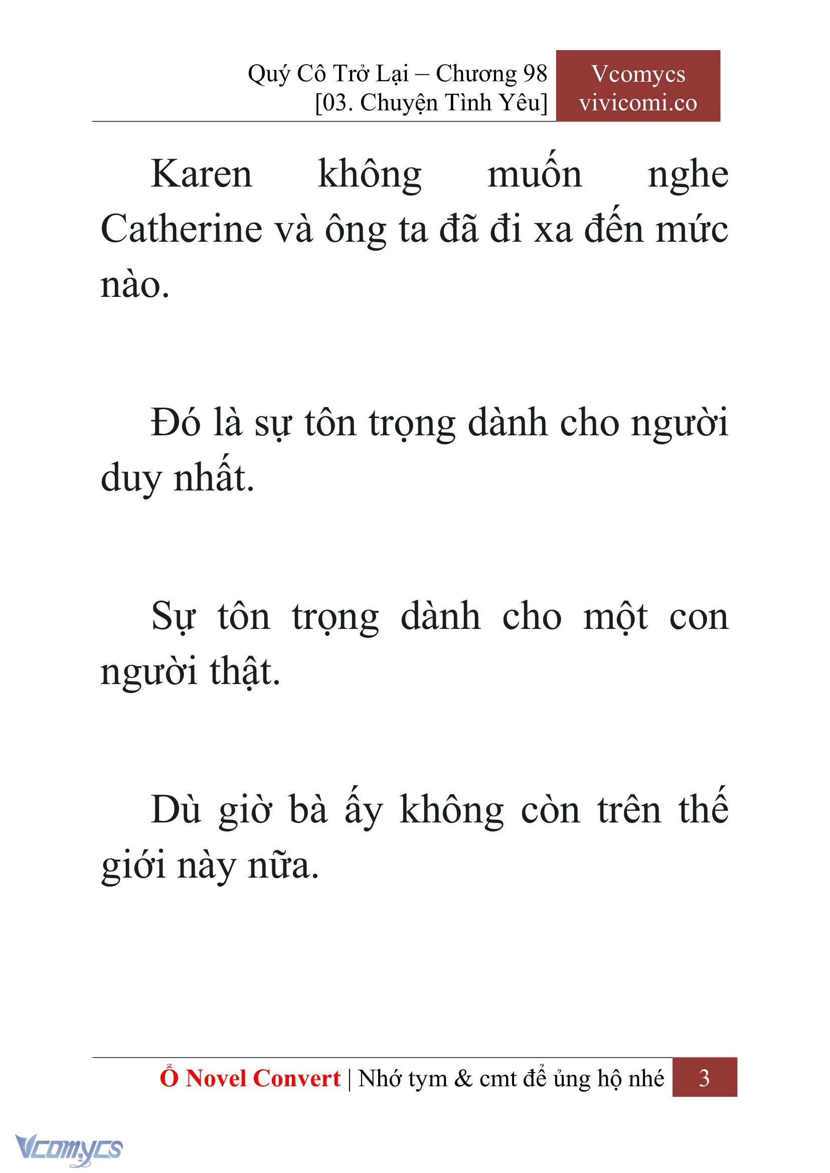 [Novel] Quý Cô Trở Lại Chapter  98 - 5