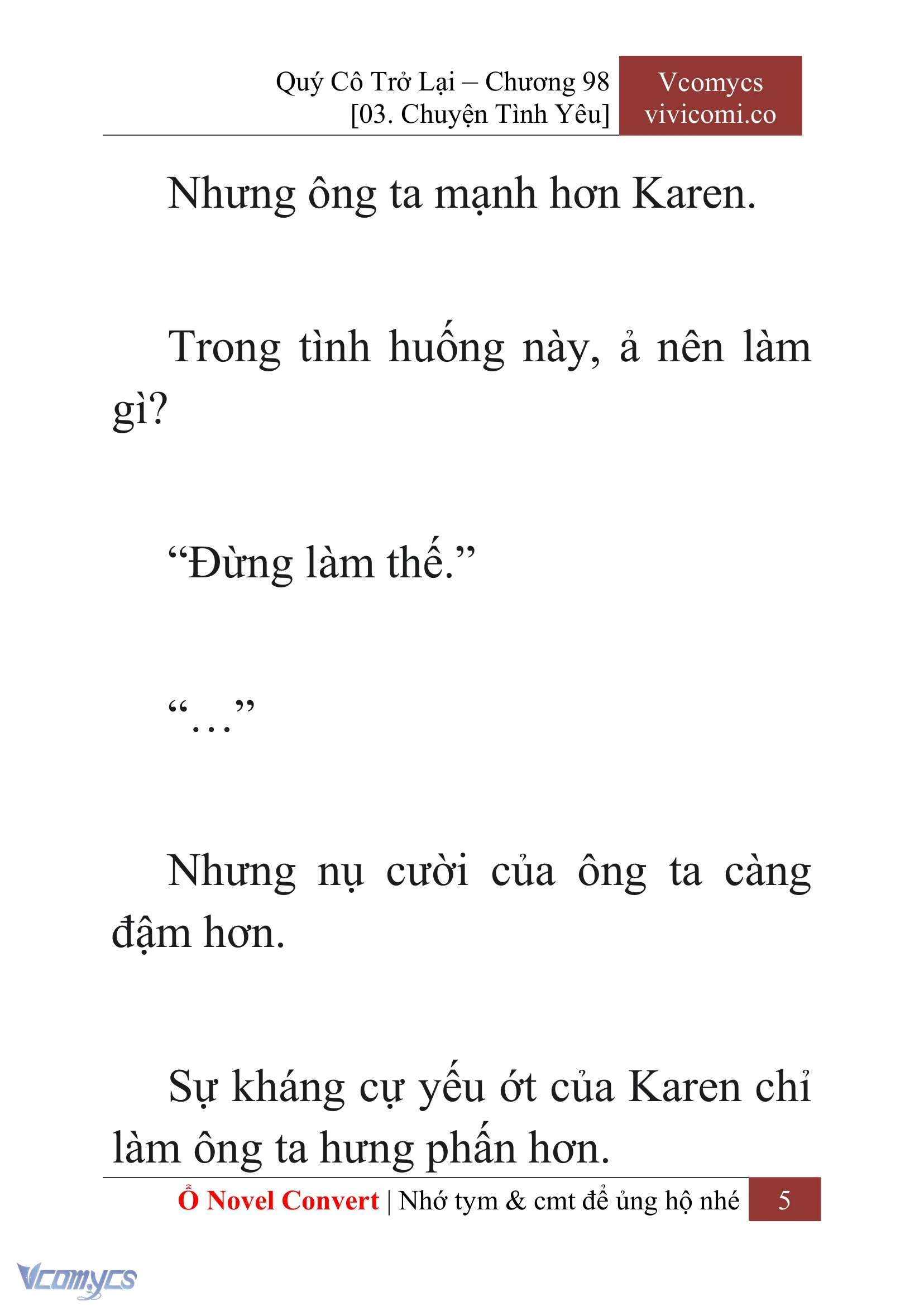 [Novel] Quý Cô Trở Lại Chapter  98 - 7