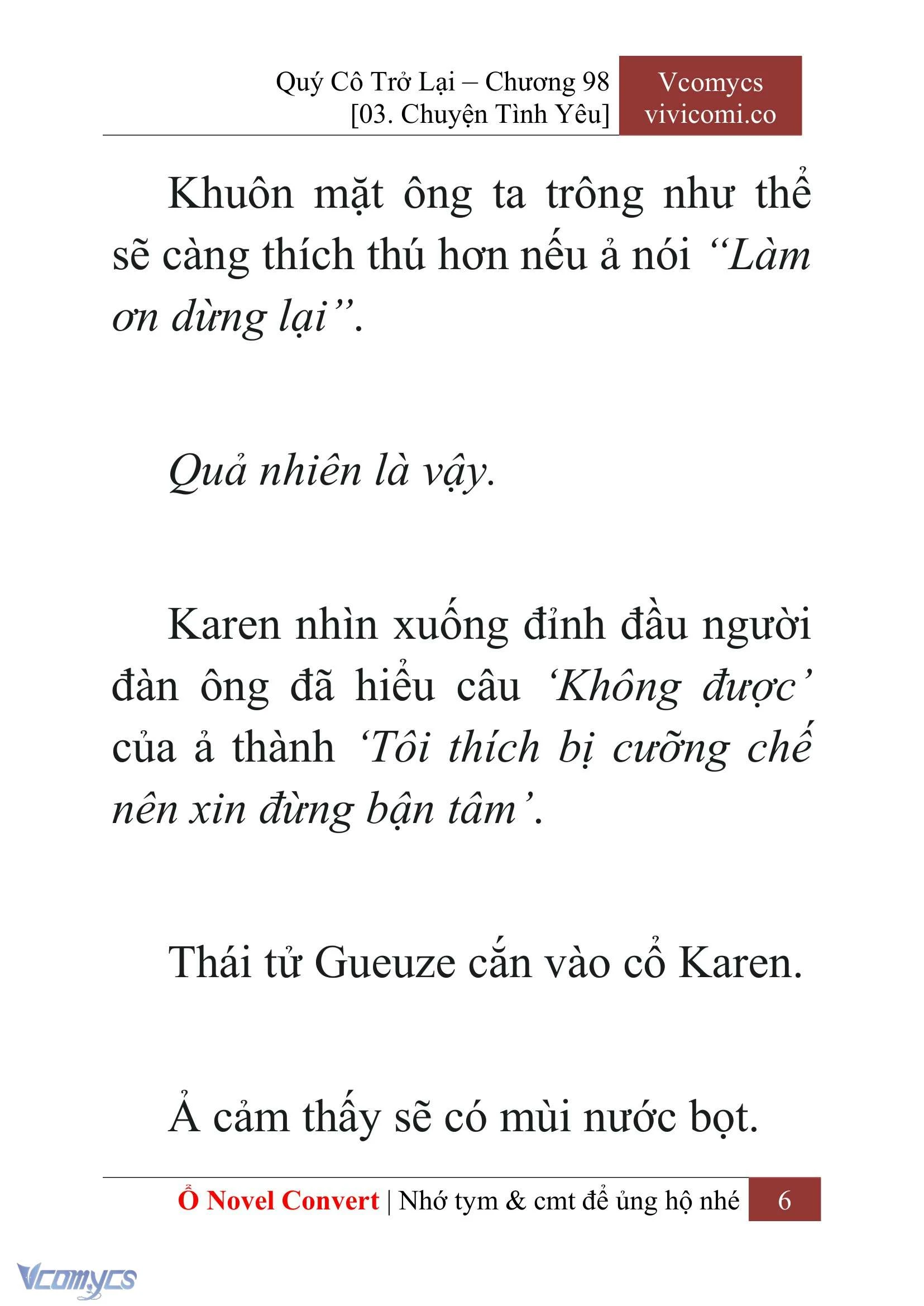 [Novel] Quý Cô Trở Lại Chapter  98 - 8