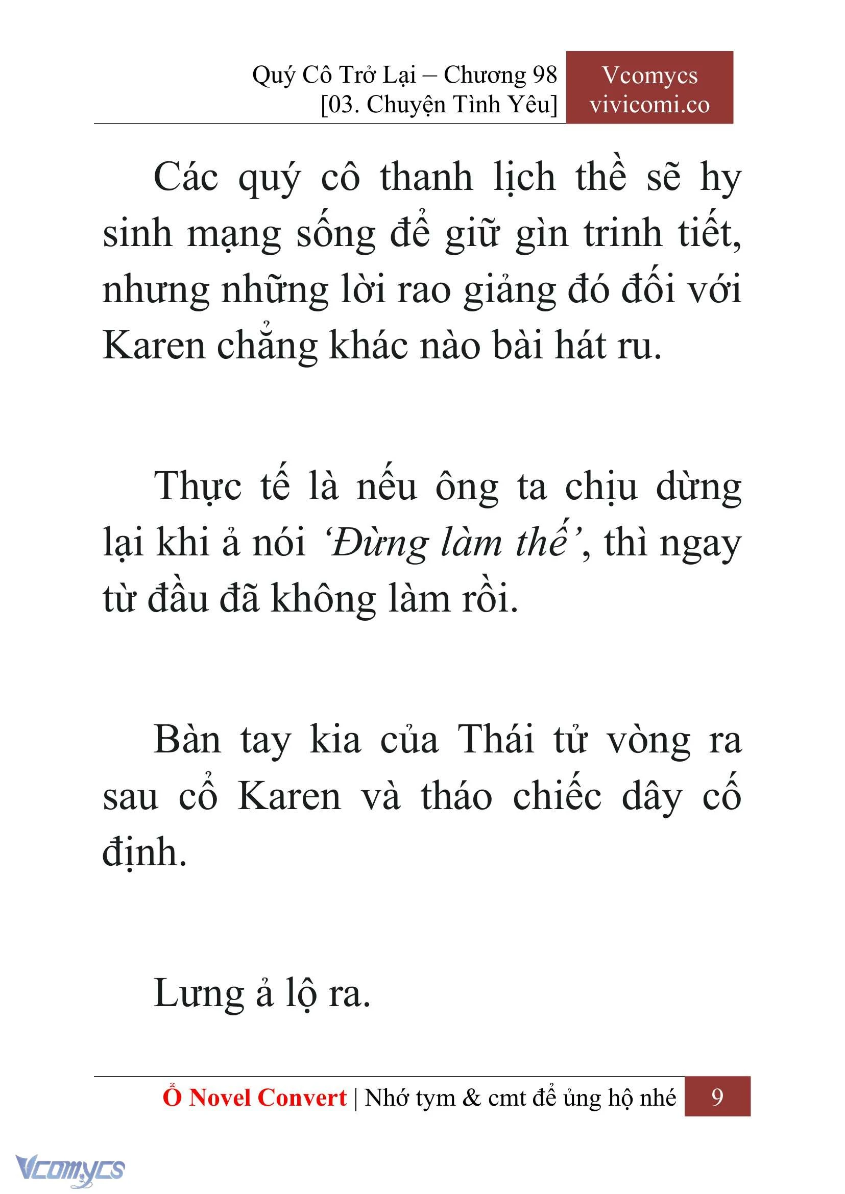[Novel] Quý Cô Trở Lại Chapter  98 - 11