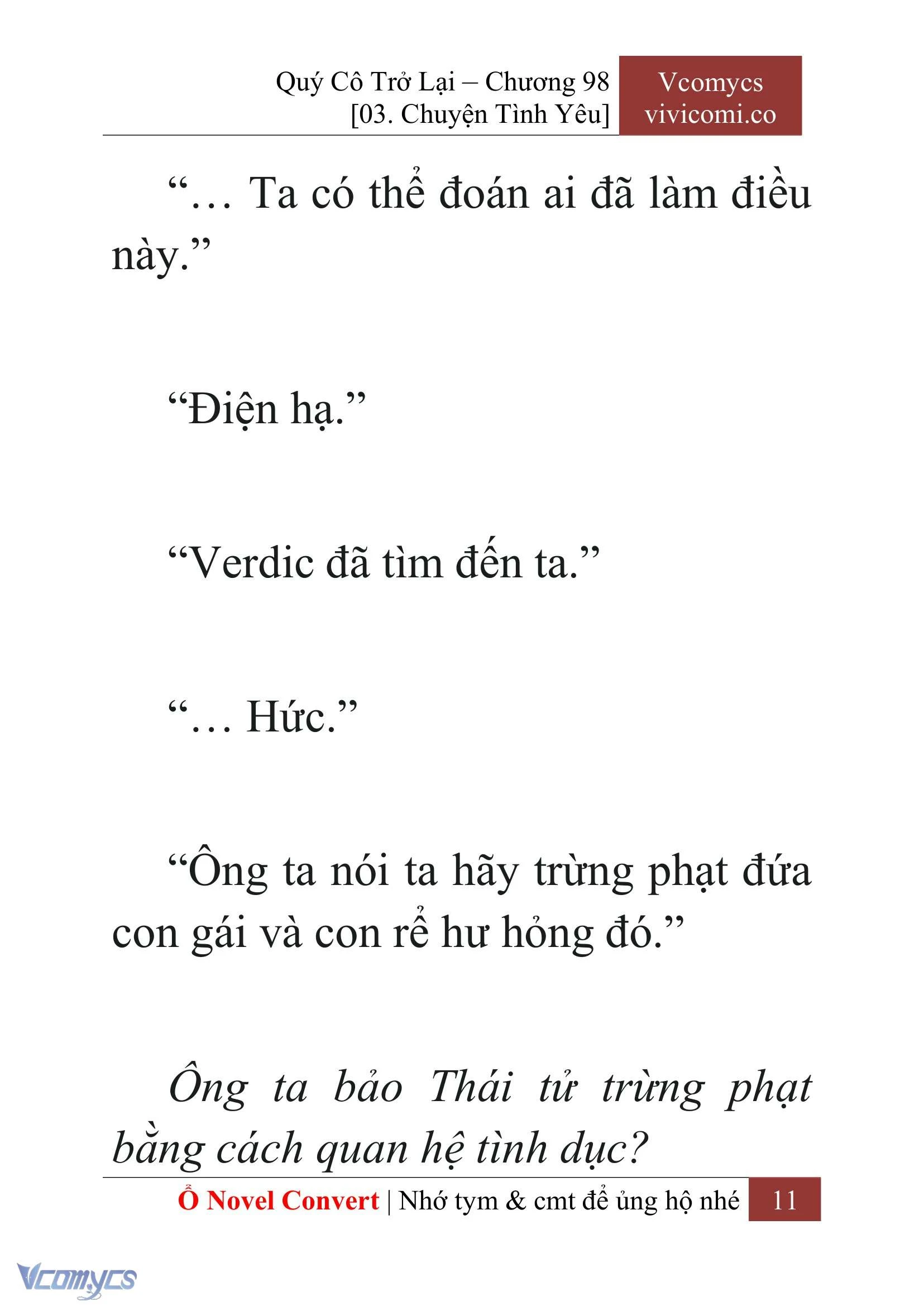 [Novel] Quý Cô Trở Lại Chapter  98 - 13