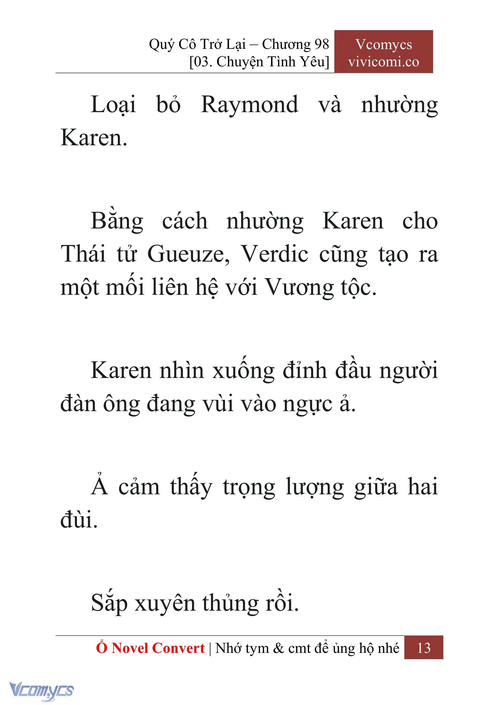 [Novel] Quý Cô Trở Lại Chapter  98 - 15