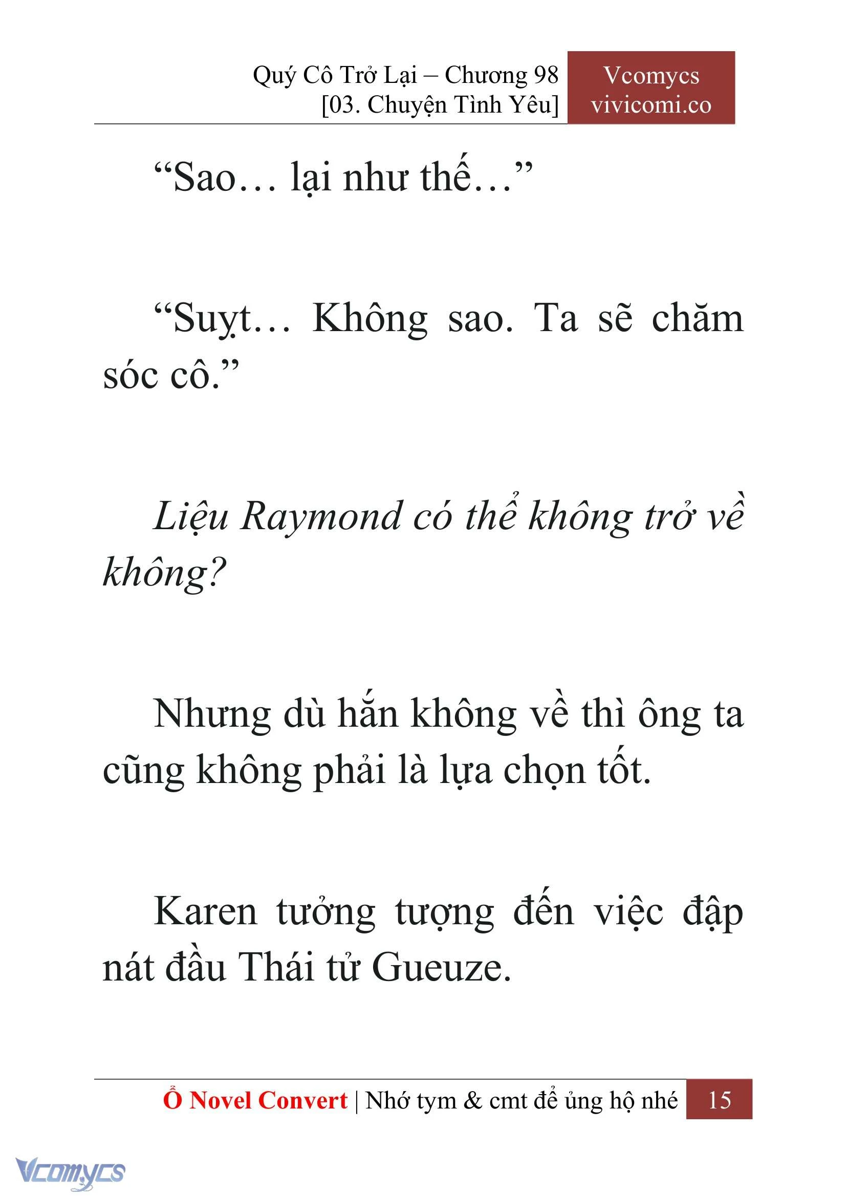 [Novel] Quý Cô Trở Lại Chapter  98 - 17