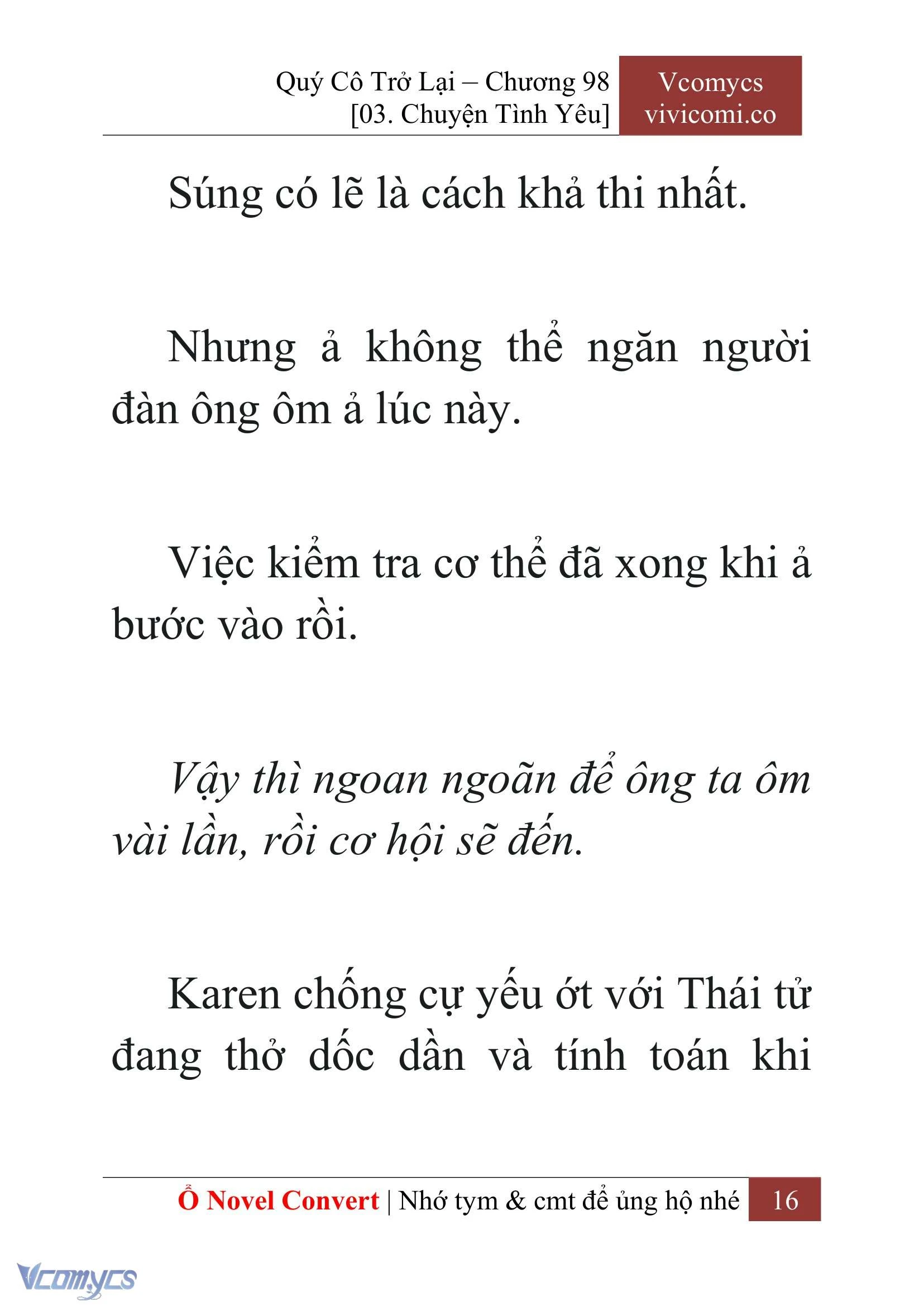 [Novel] Quý Cô Trở Lại Chapter  98 - 18