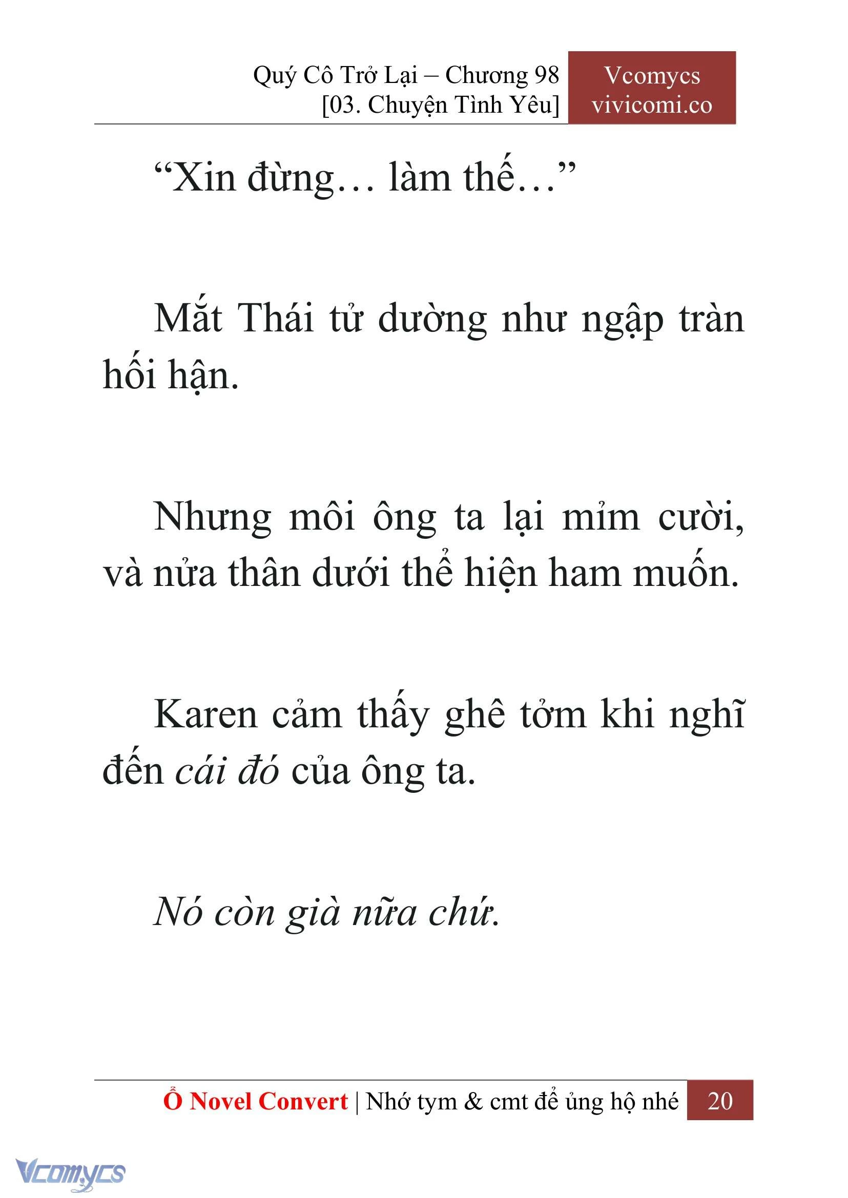 [Novel] Quý Cô Trở Lại Chapter  98 - 22