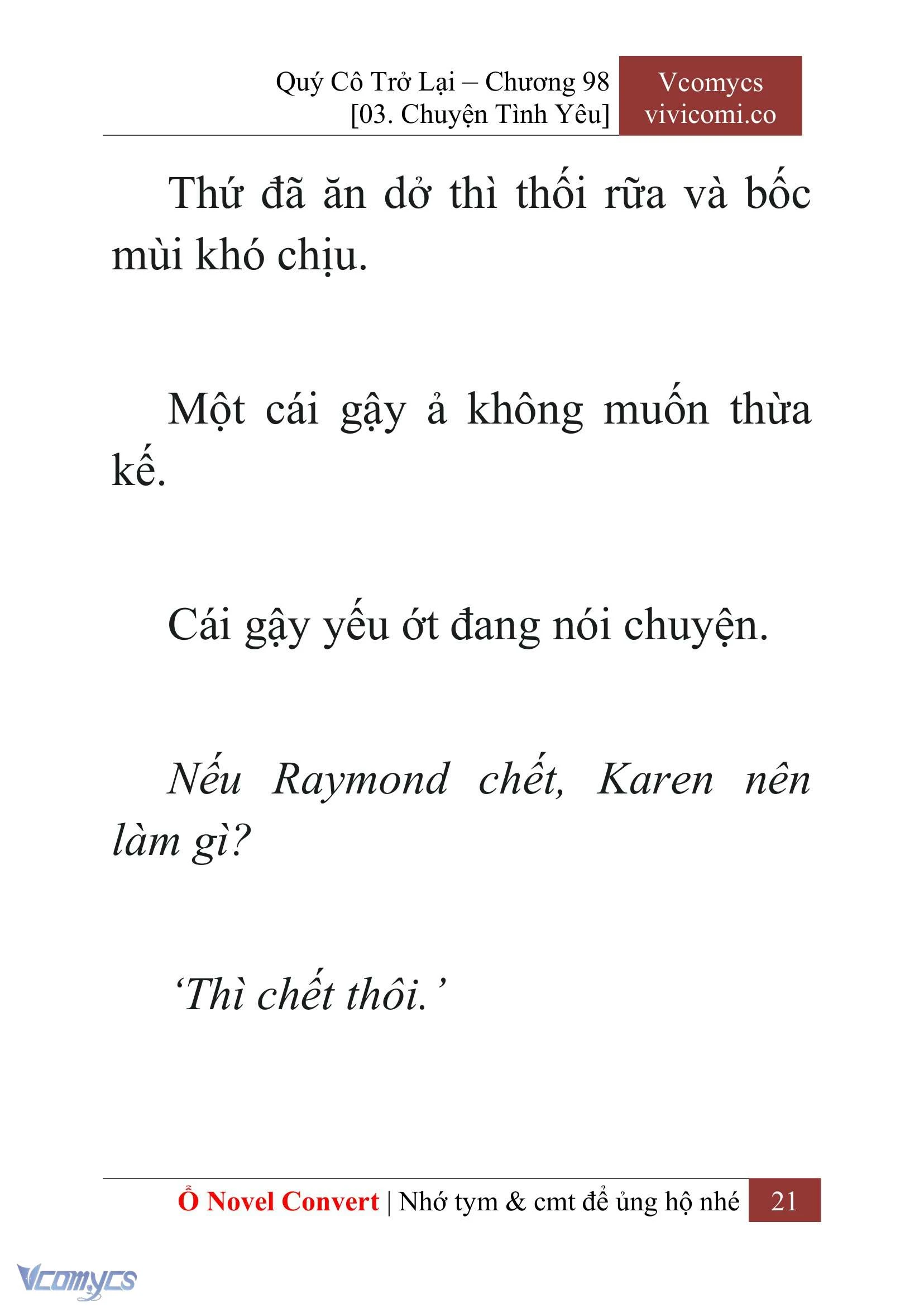 [Novel] Quý Cô Trở Lại Chapter  98 - 23