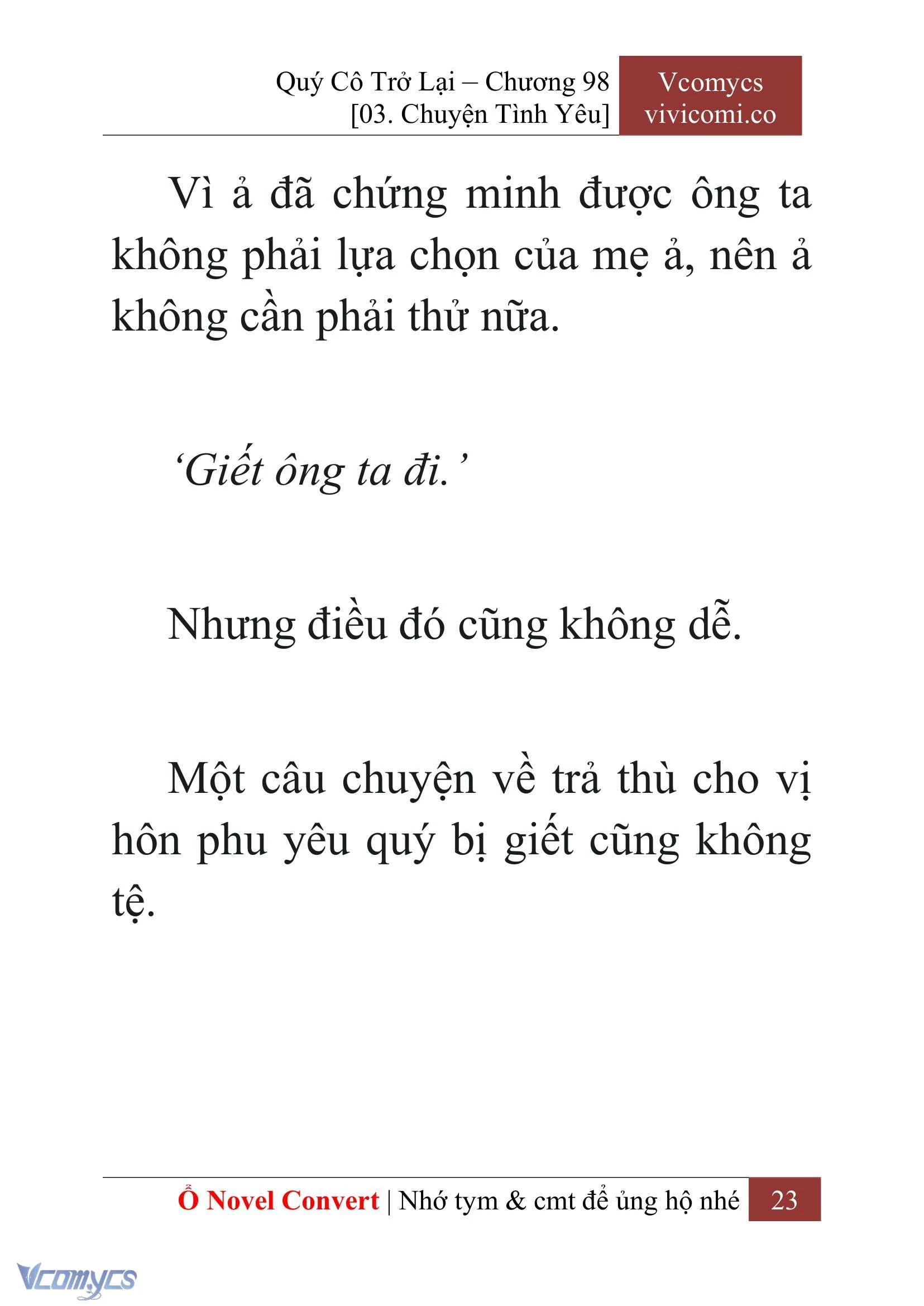 [Novel] Quý Cô Trở Lại Chapter  98 - 25