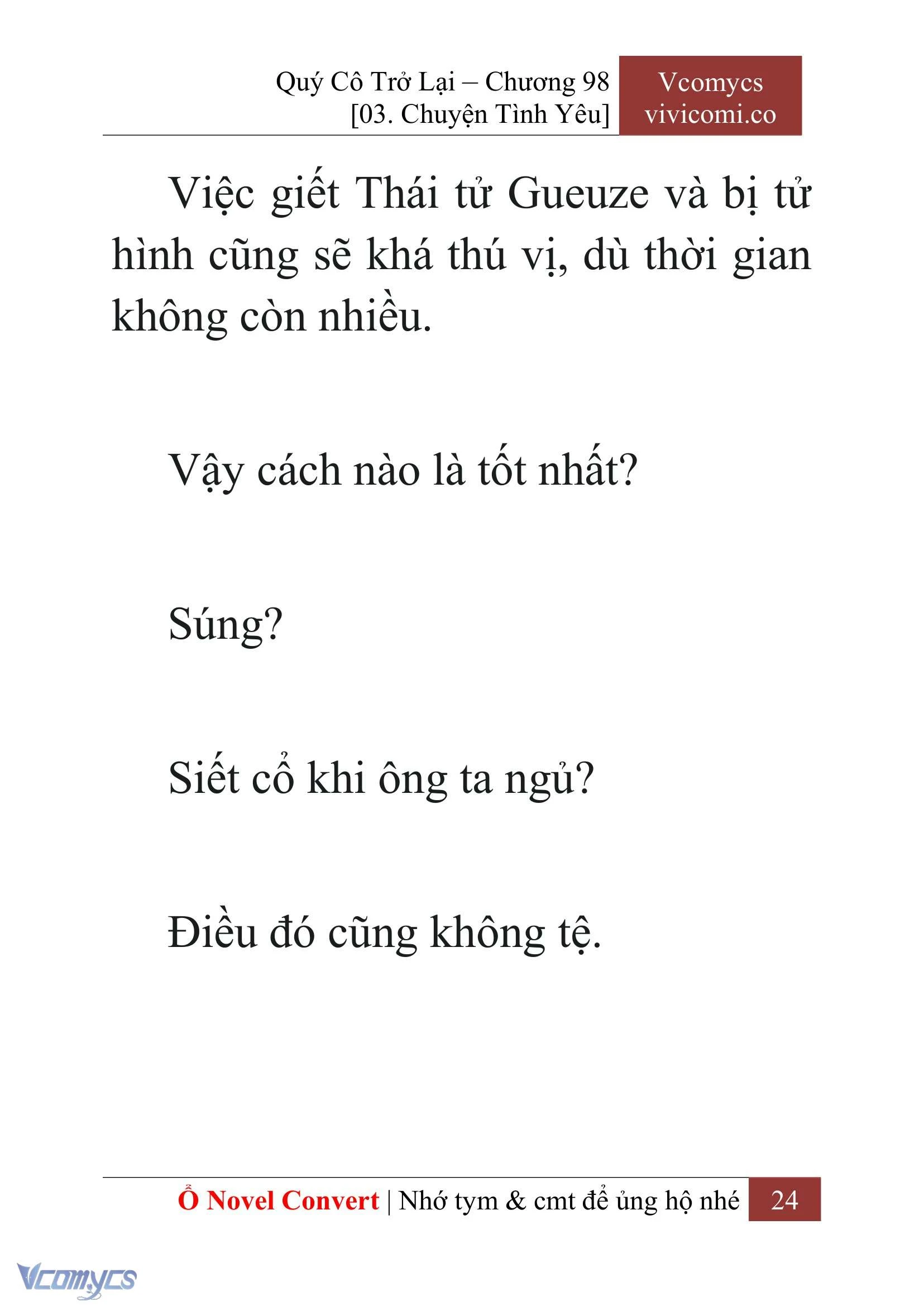 [Novel] Quý Cô Trở Lại Chapter  98 - 26