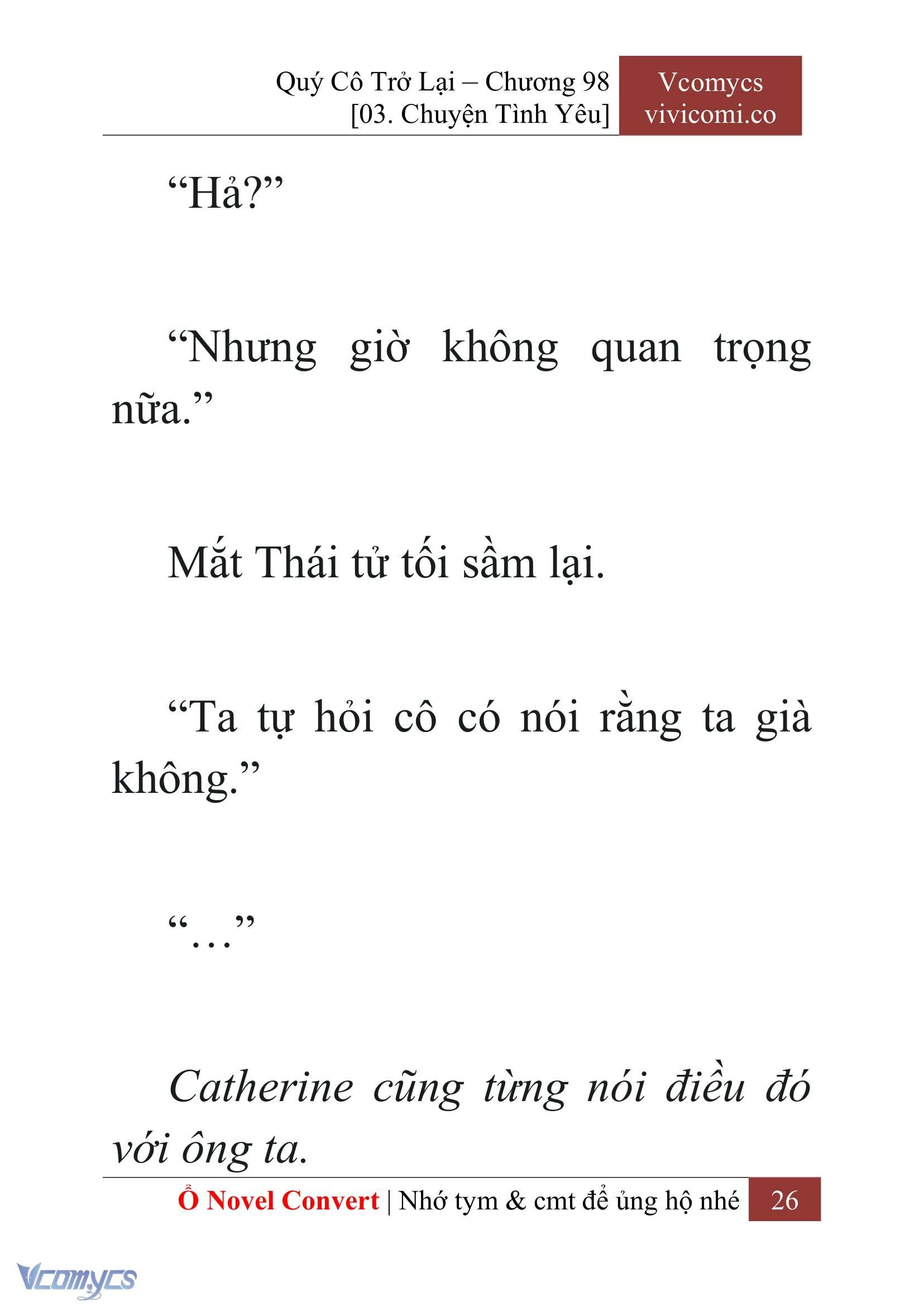 [Novel] Quý Cô Trở Lại Chapter  98 - 28