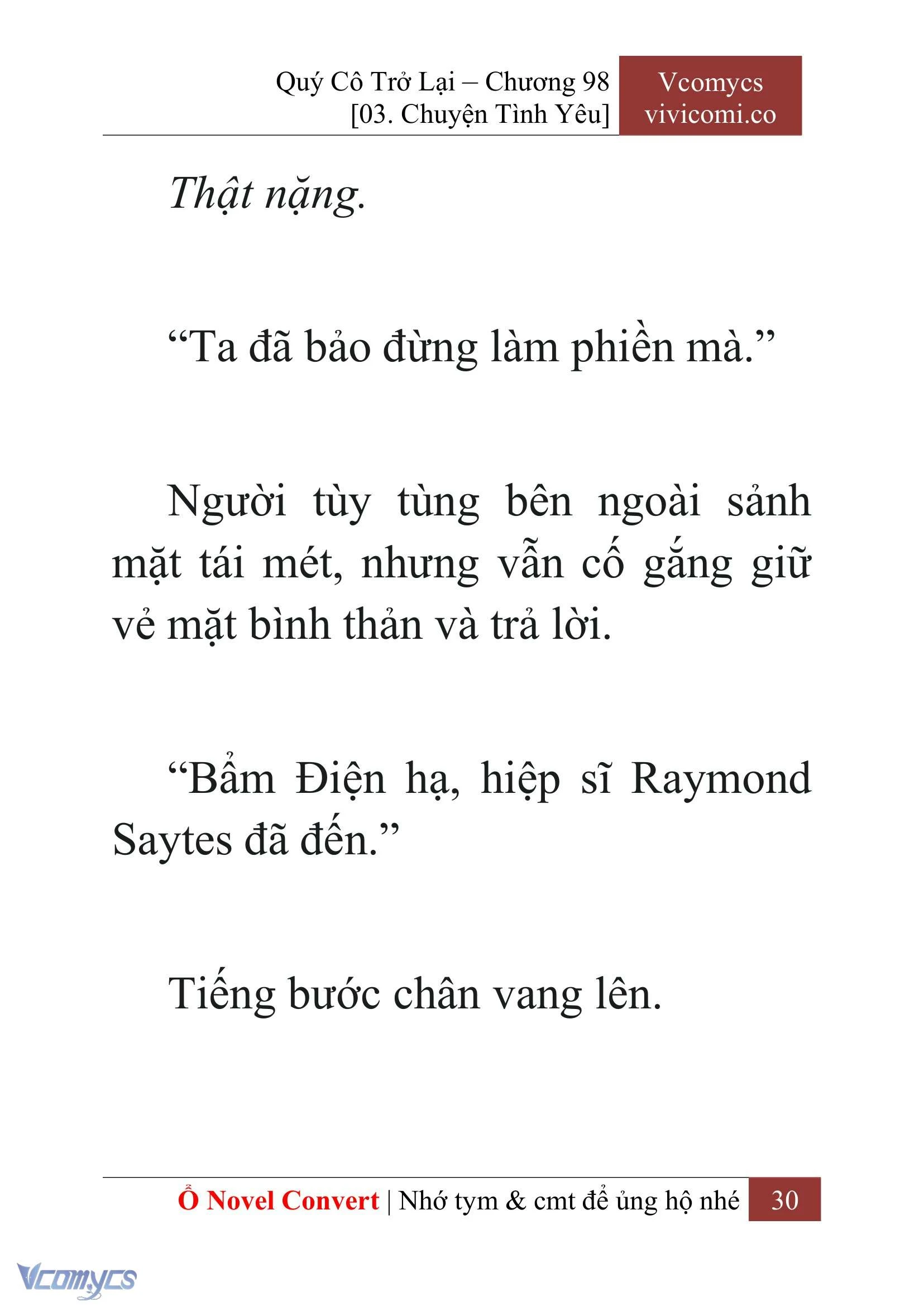 [Novel] Quý Cô Trở Lại Chapter  98 - 32