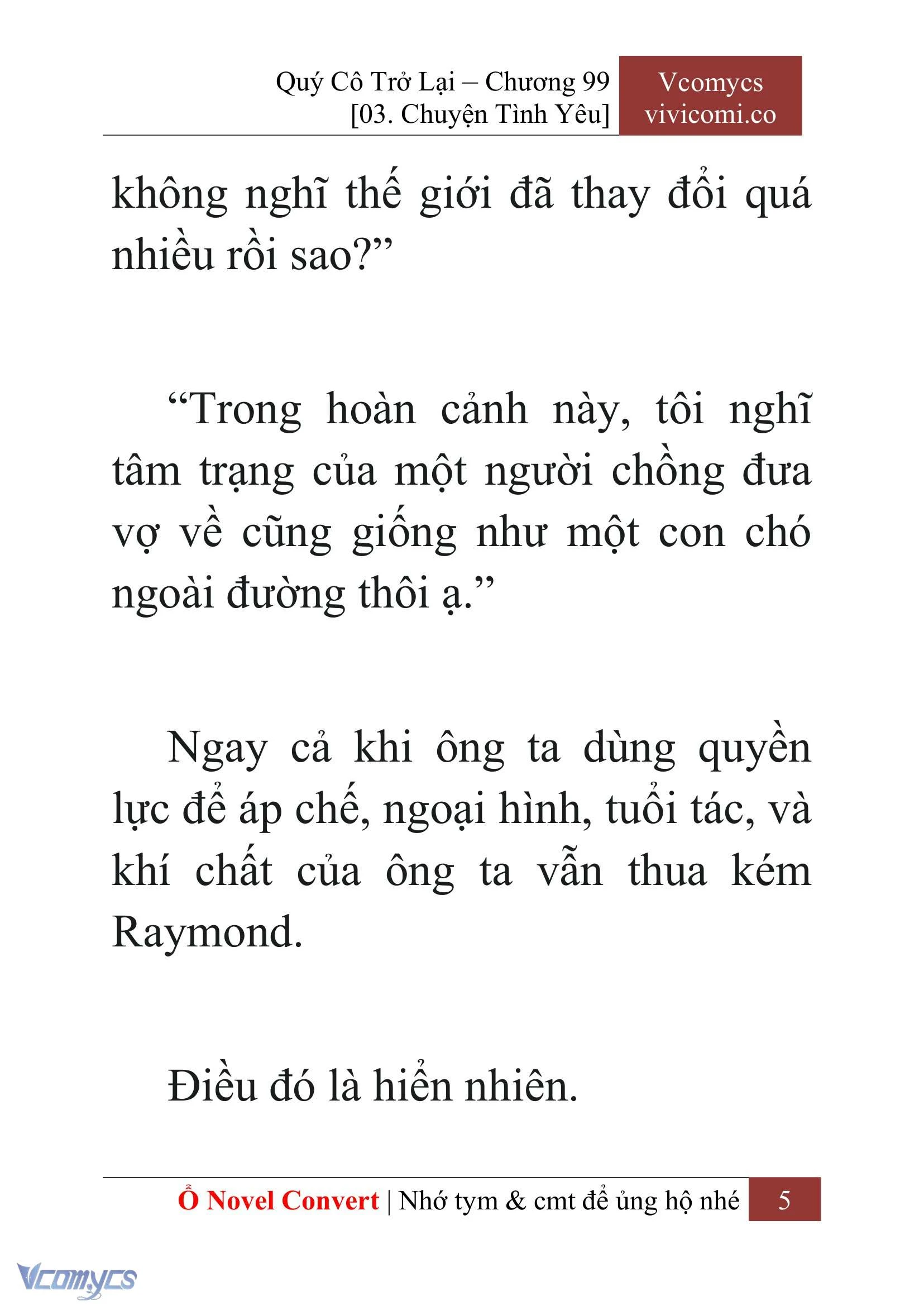 [Novel] Quý Cô Trở Lại Chapter  99 - 7
