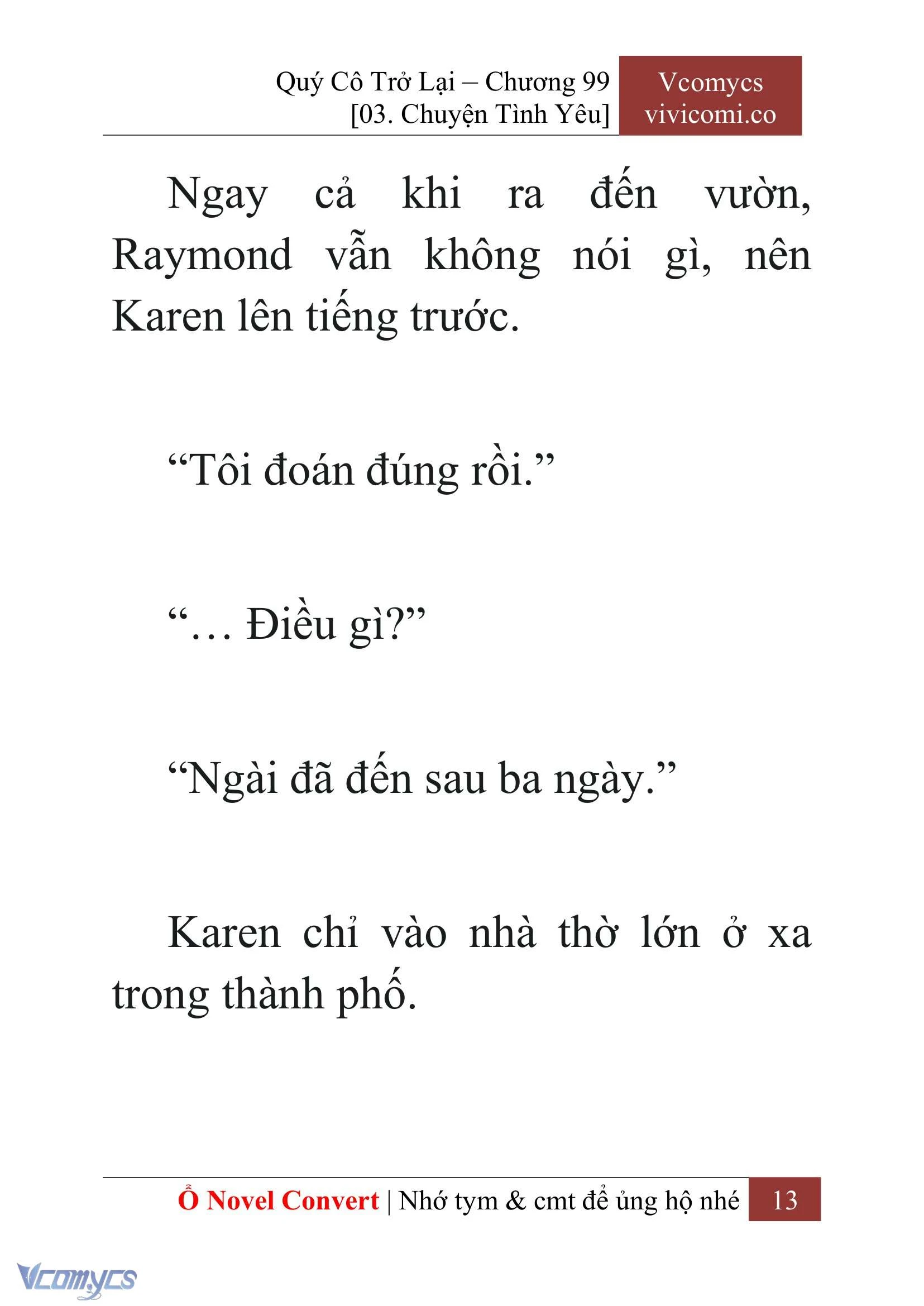 [Novel] Quý Cô Trở Lại Chapter  99 - 15