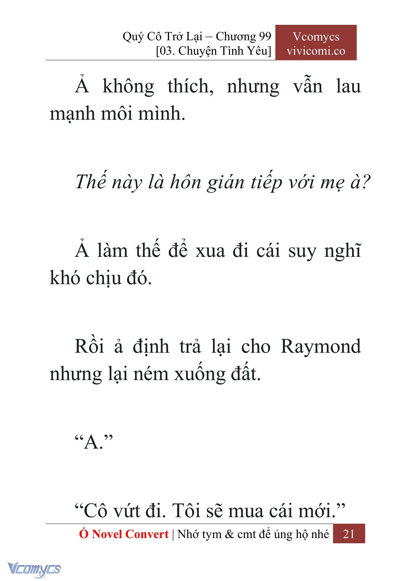 [Novel] Quý Cô Trở Lại Chapter  99 - 23
