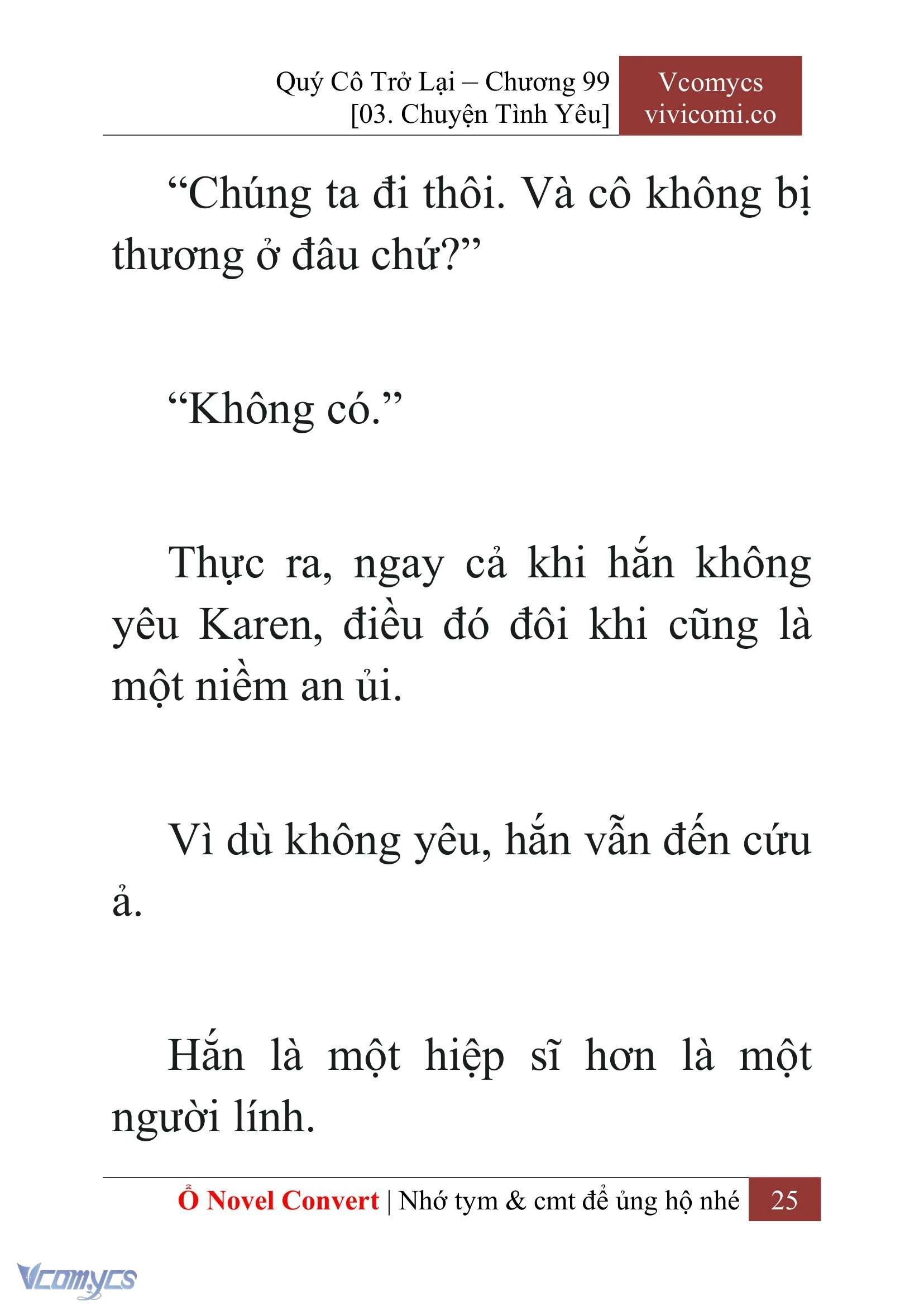 [Novel] Quý Cô Trở Lại Chapter  99 - 27