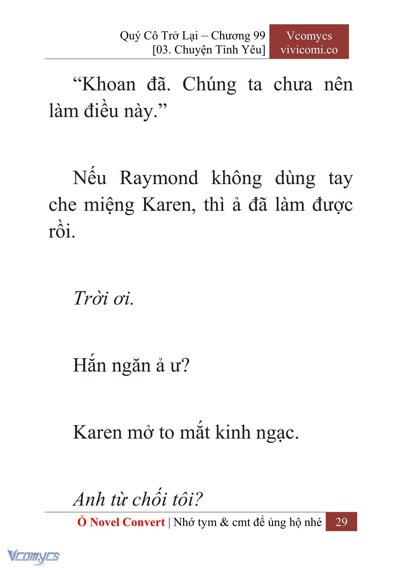 [Novel] Quý Cô Trở Lại Chapter  99 - 31