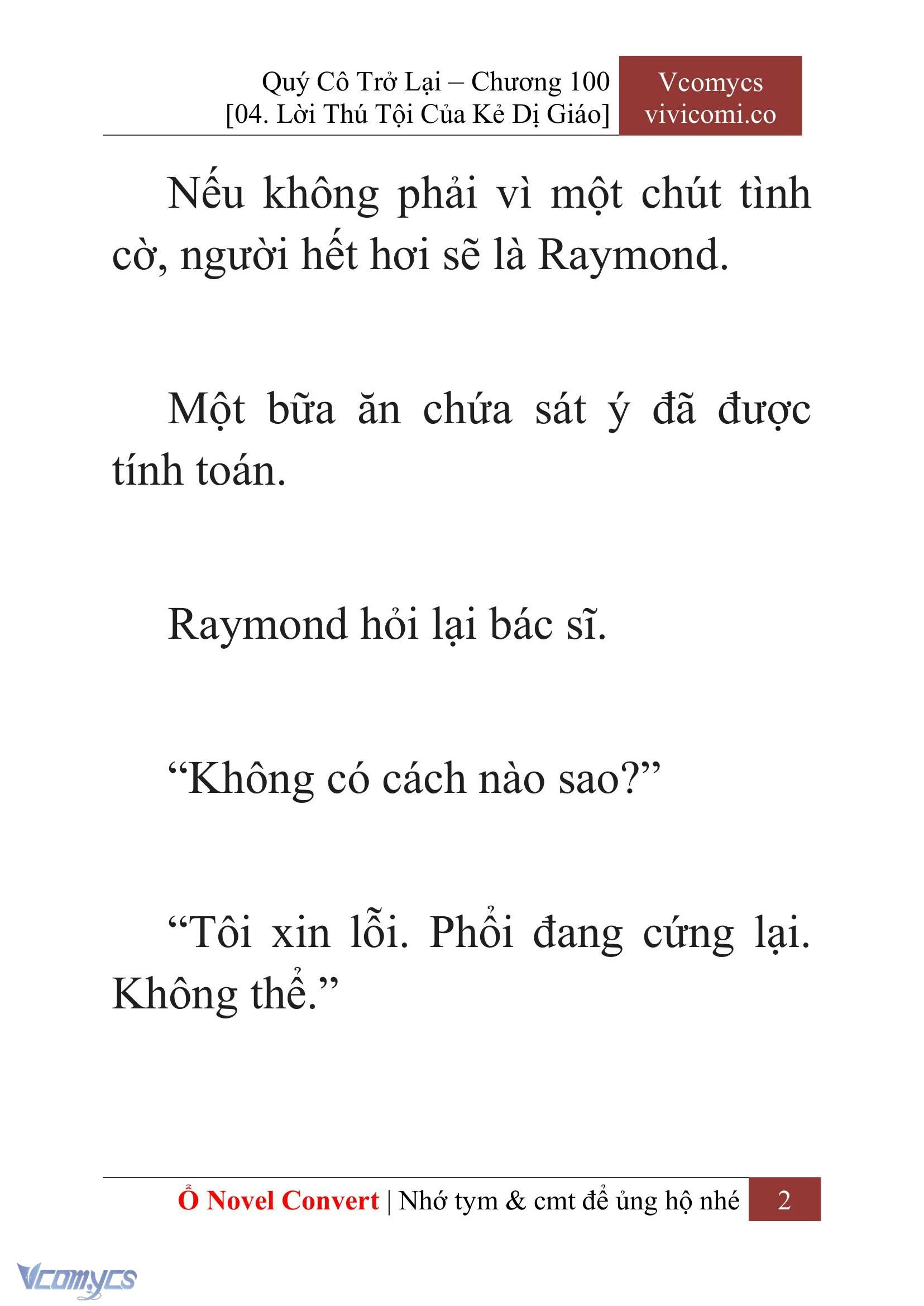 [Novel] Quý Cô Trở Lại Chapter  100 - 4