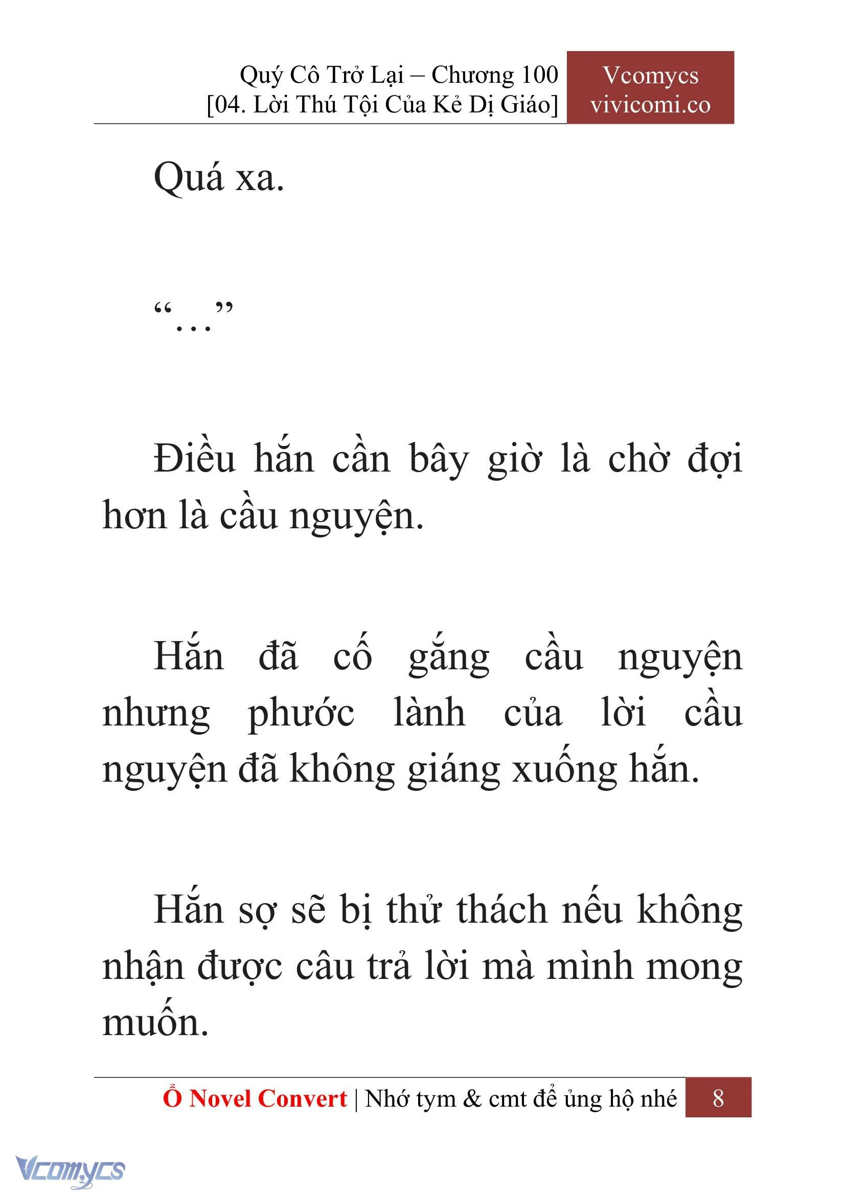 [Novel] Quý Cô Trở Lại Chapter  100 - 10
