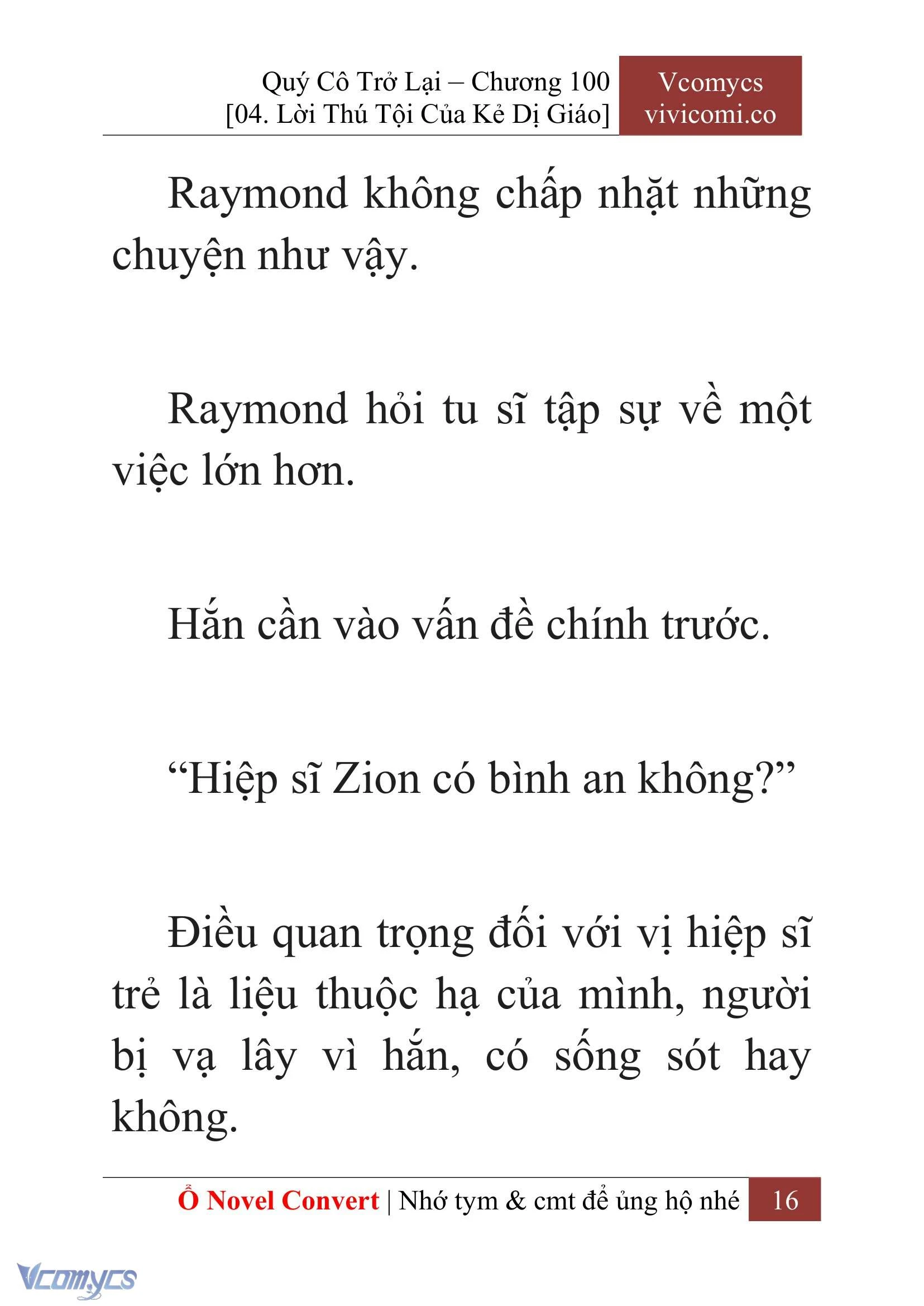 [Novel] Quý Cô Trở Lại Chapter  100 - 18