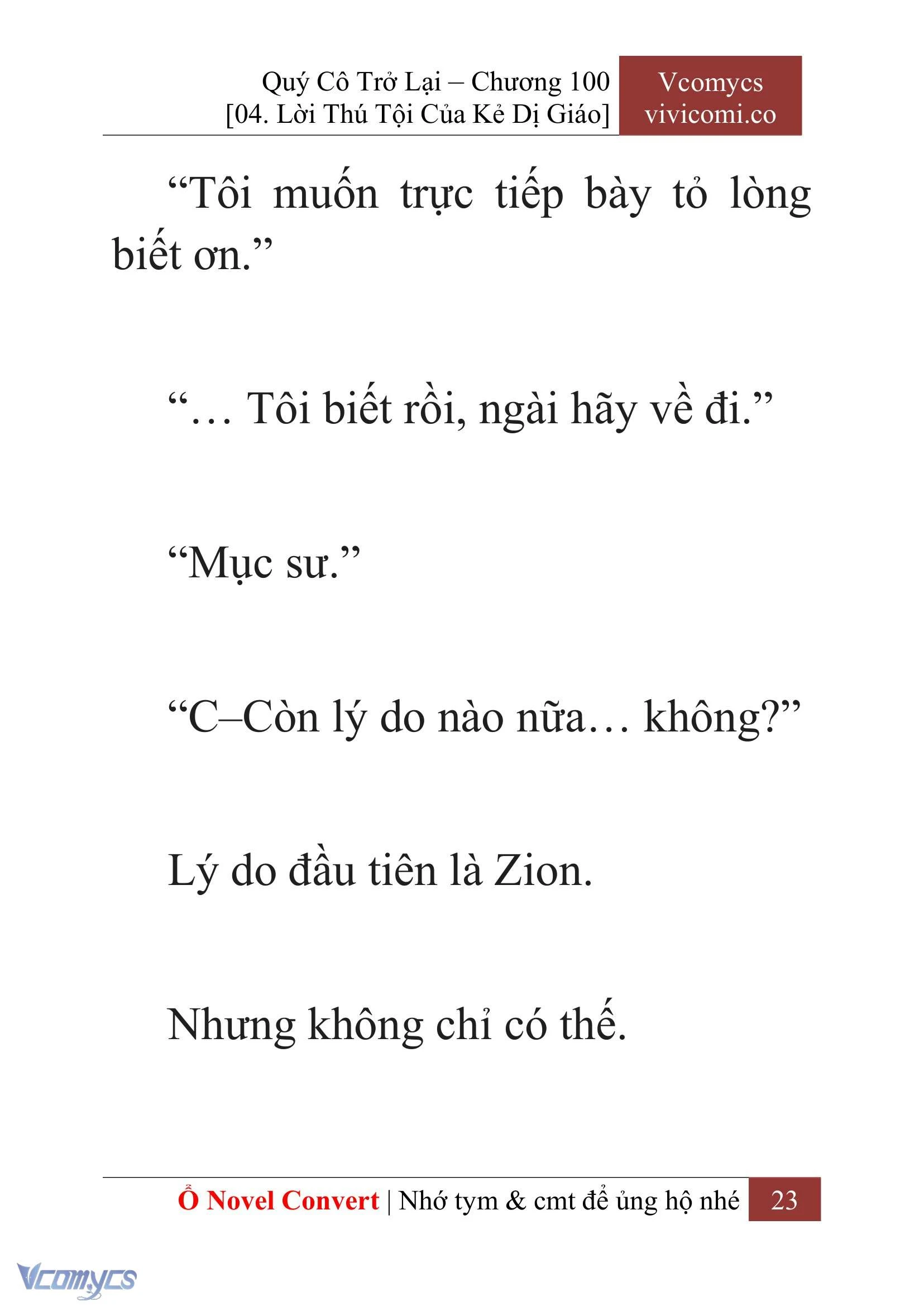 [Novel] Quý Cô Trở Lại Chapter  100 - 25
