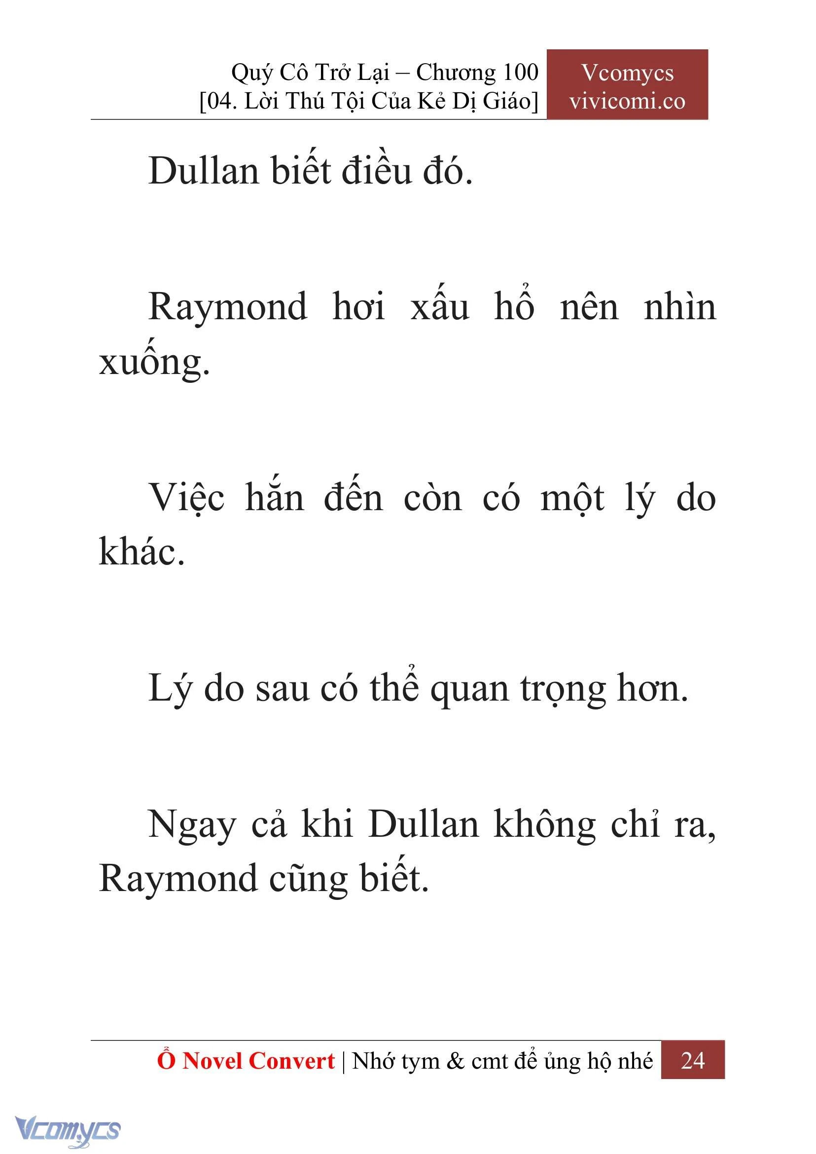 [Novel] Quý Cô Trở Lại Chapter  100 - 26
