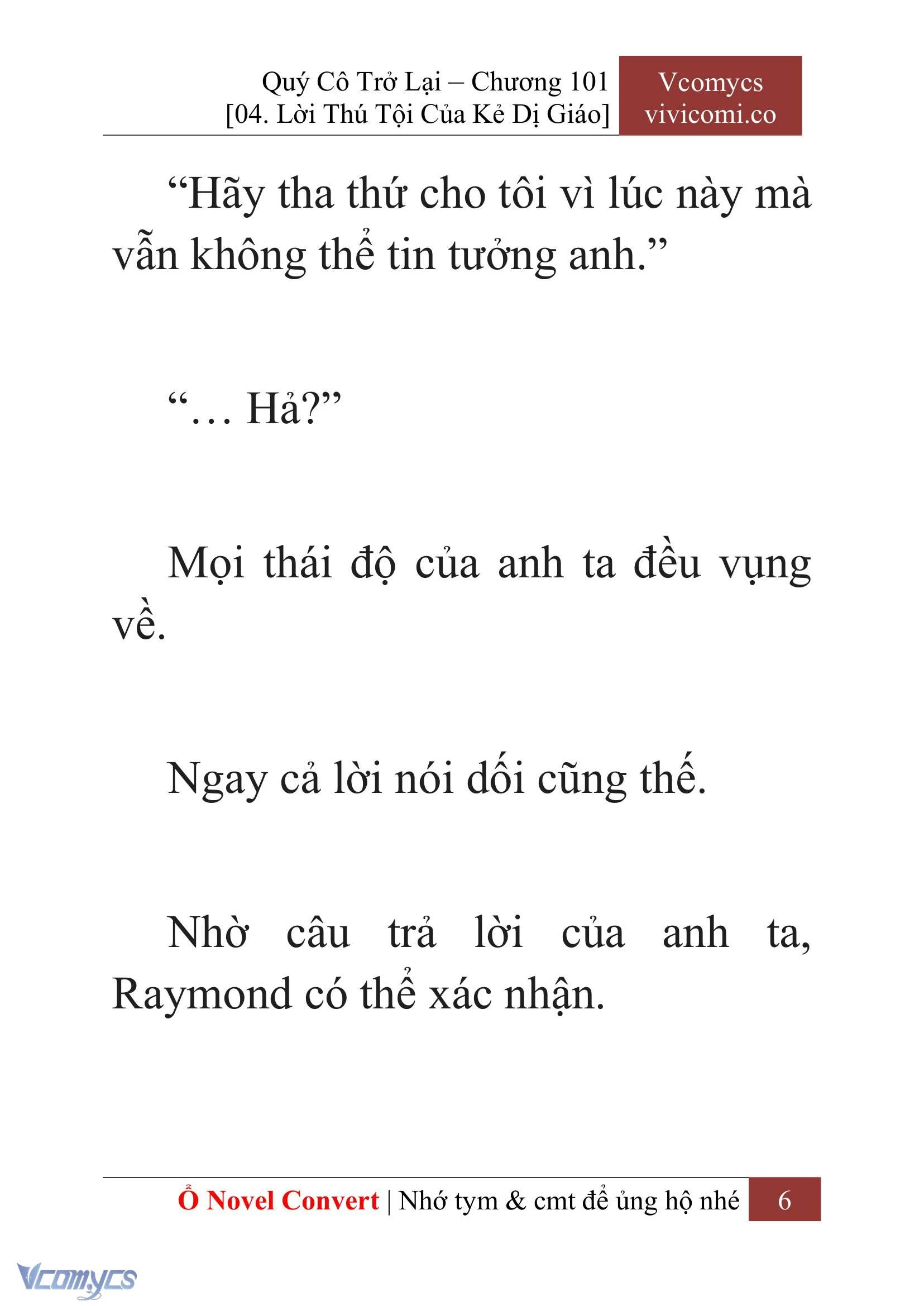 [Novel] Quý Cô Trở Lại Chapter  101 - 8