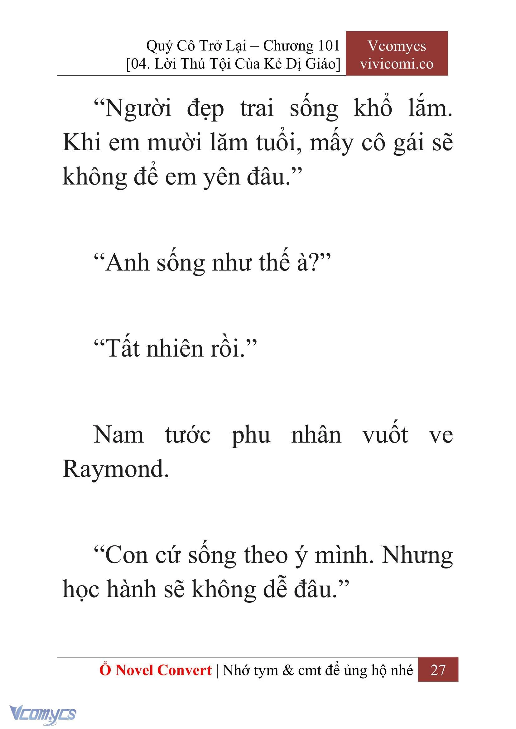 [Novel] Quý Cô Trở Lại Chapter  101 - 29
