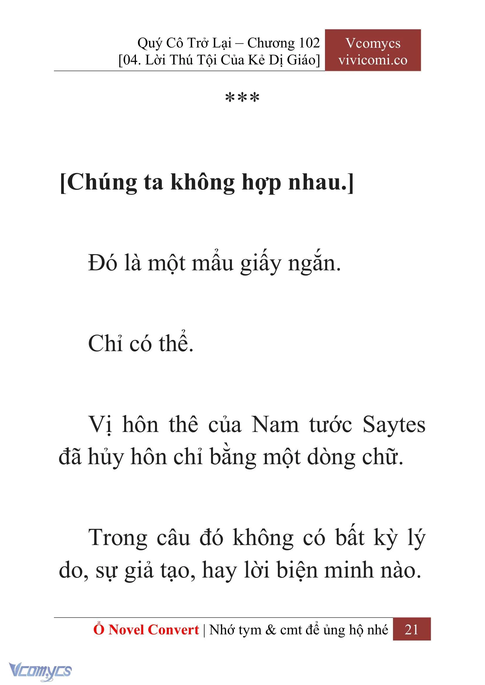 [Novel] Quý Cô Trở Lại Chapter  102 - 23