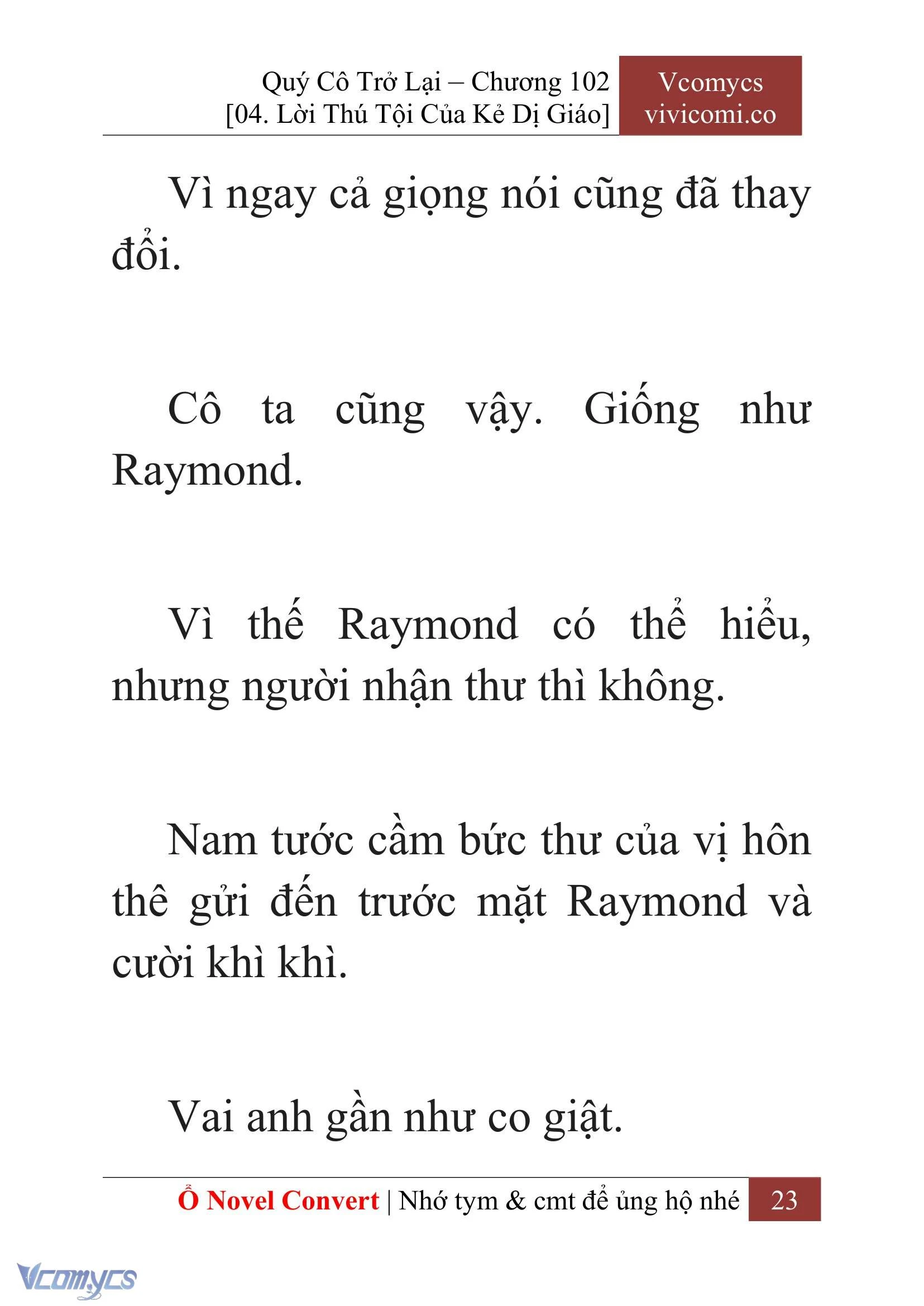 [Novel] Quý Cô Trở Lại Chapter  102 - 25
