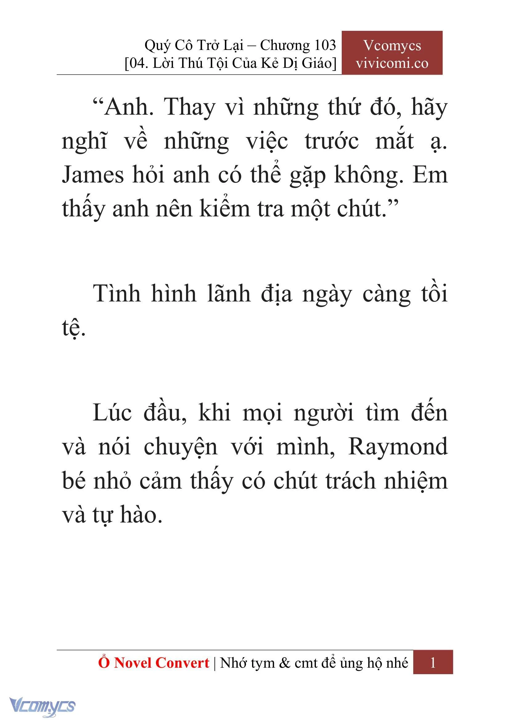[Novel] Quý Cô Trở Lại Chapter  103 - 3