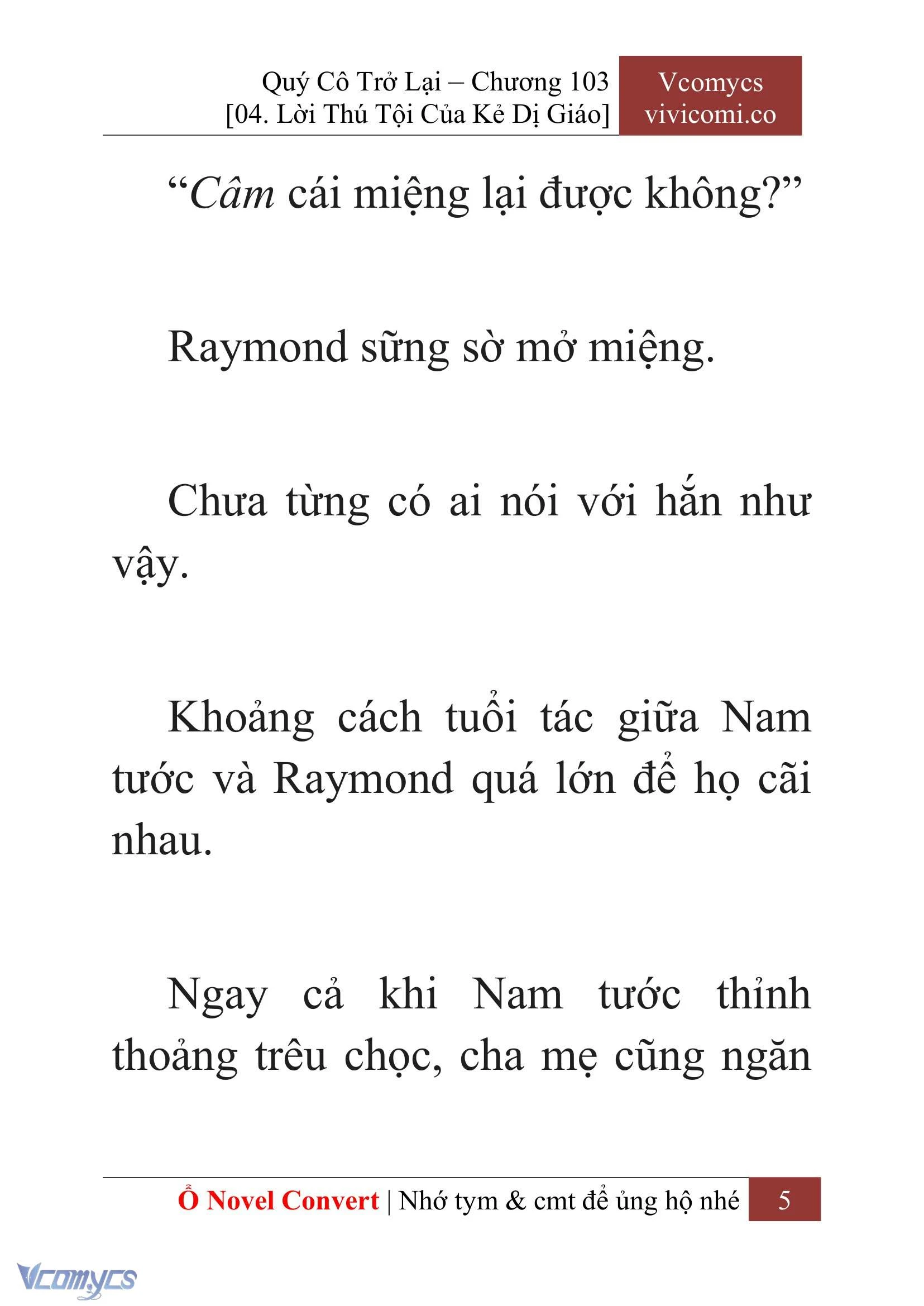 [Novel] Quý Cô Trở Lại Chapter  103 - 7