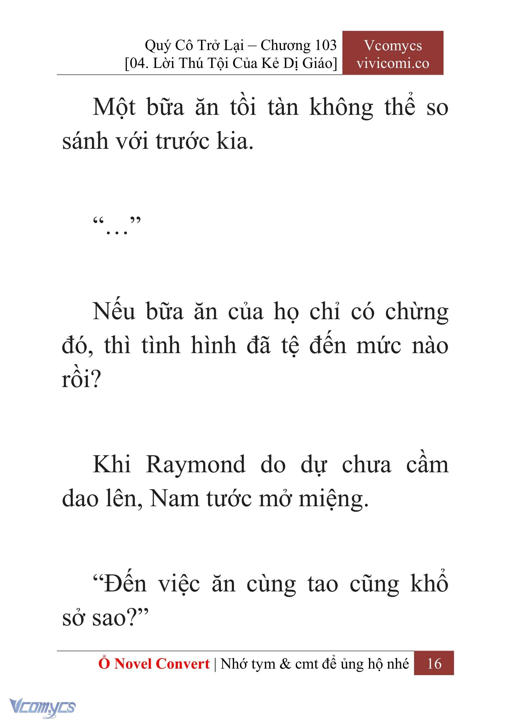 [Novel] Quý Cô Trở Lại Chapter  103 - 18
