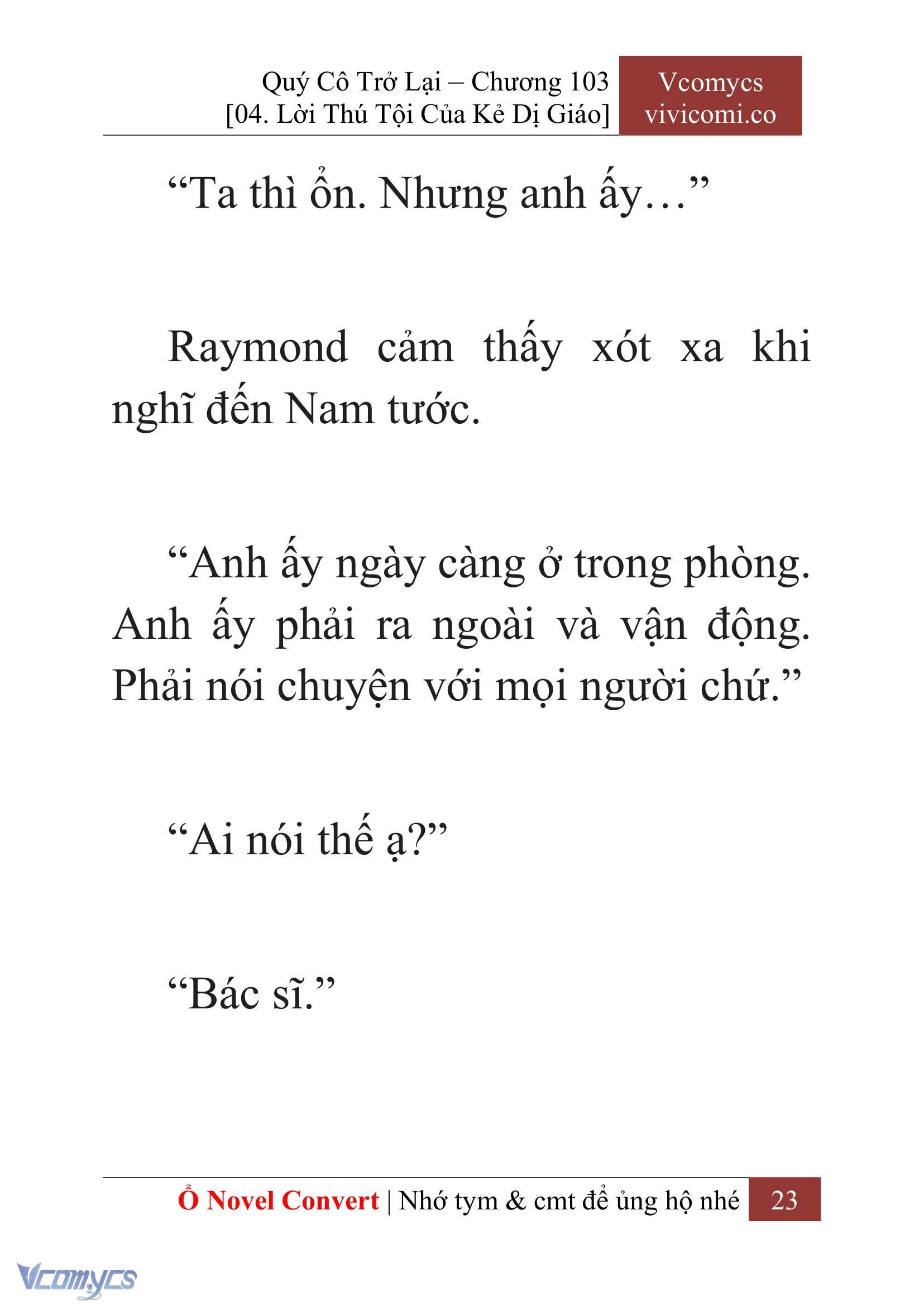 [Novel] Quý Cô Trở Lại Chapter  103 - 25