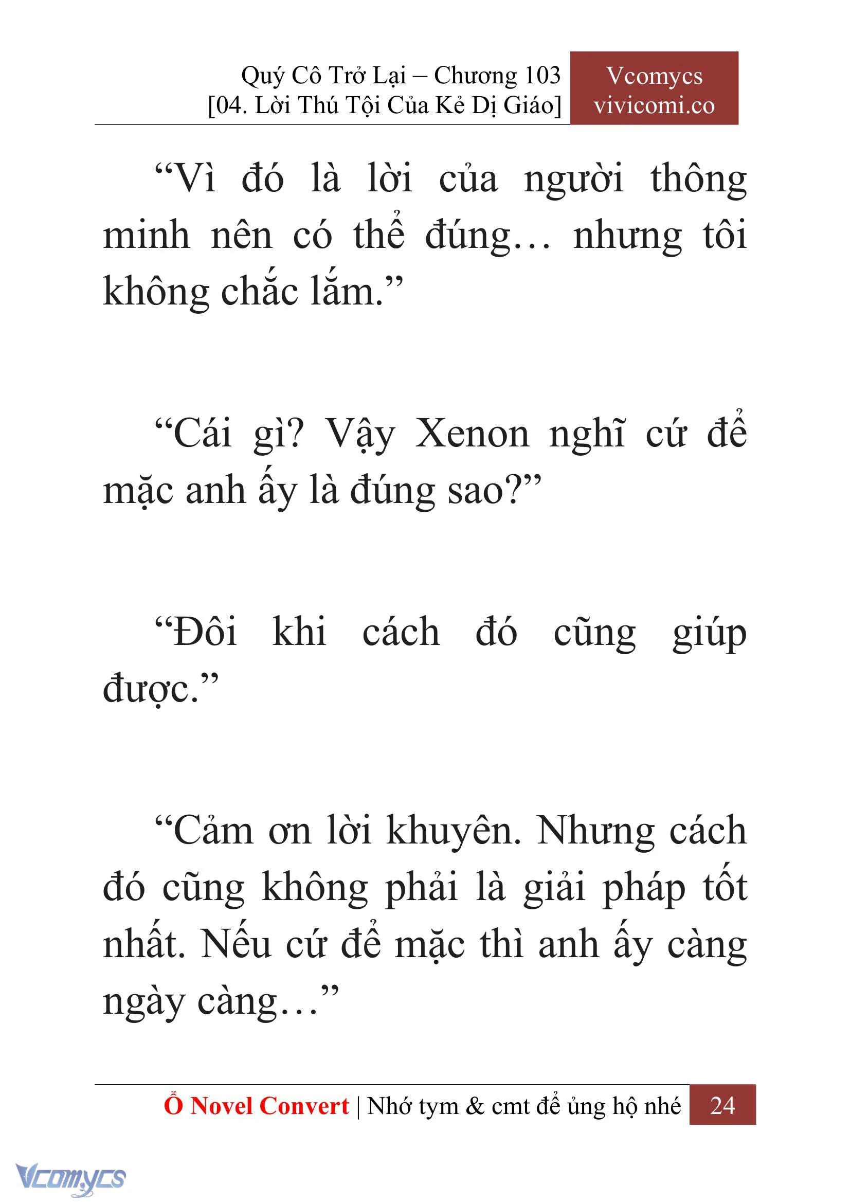 [Novel] Quý Cô Trở Lại Chapter  103 - 26