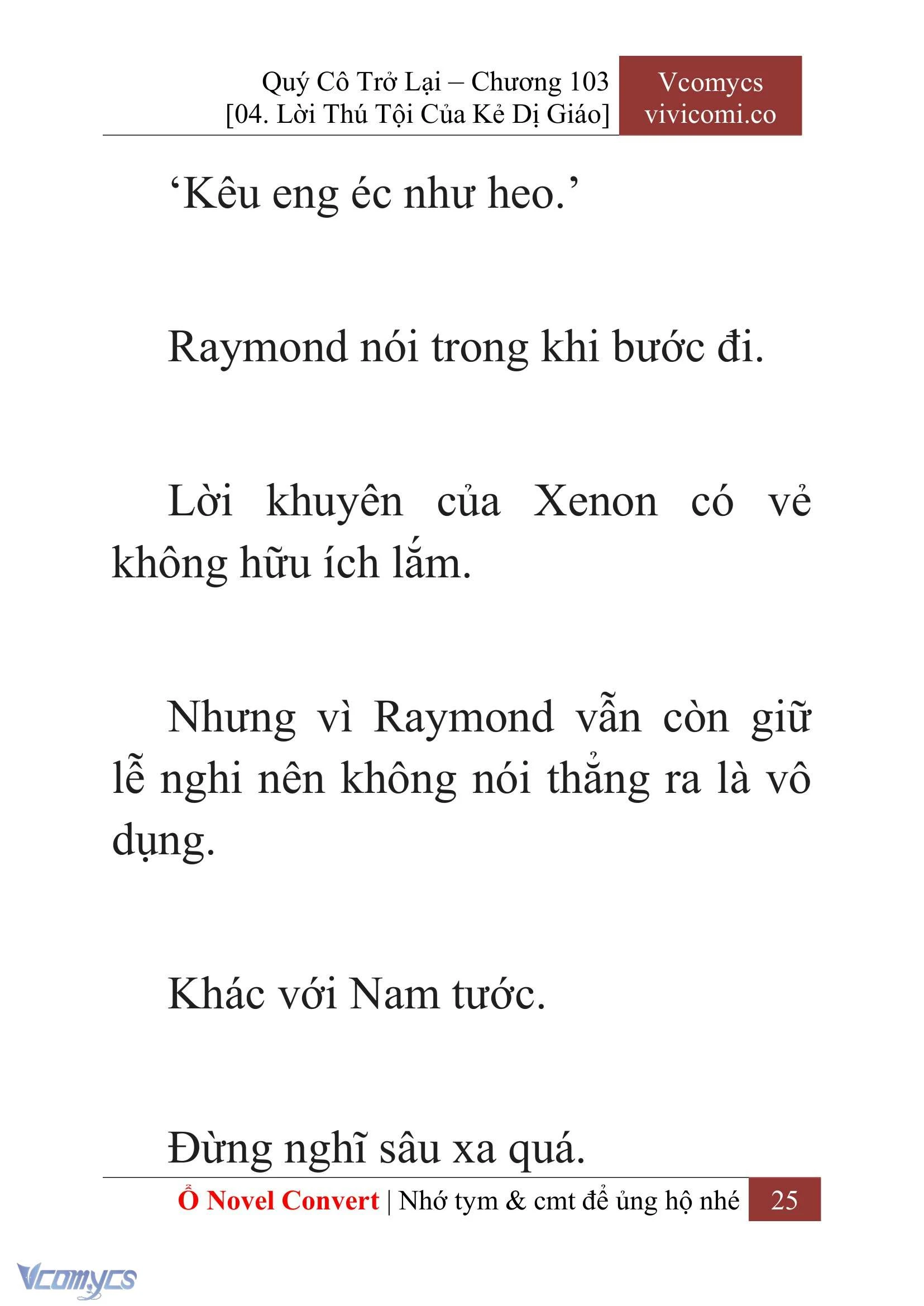 [Novel] Quý Cô Trở Lại Chapter  103 - 27