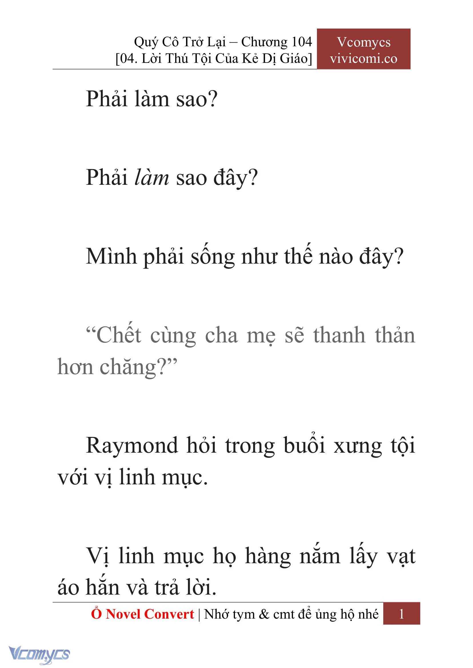 [Novel] Quý Cô Trở Lại Chapter  104 - 3