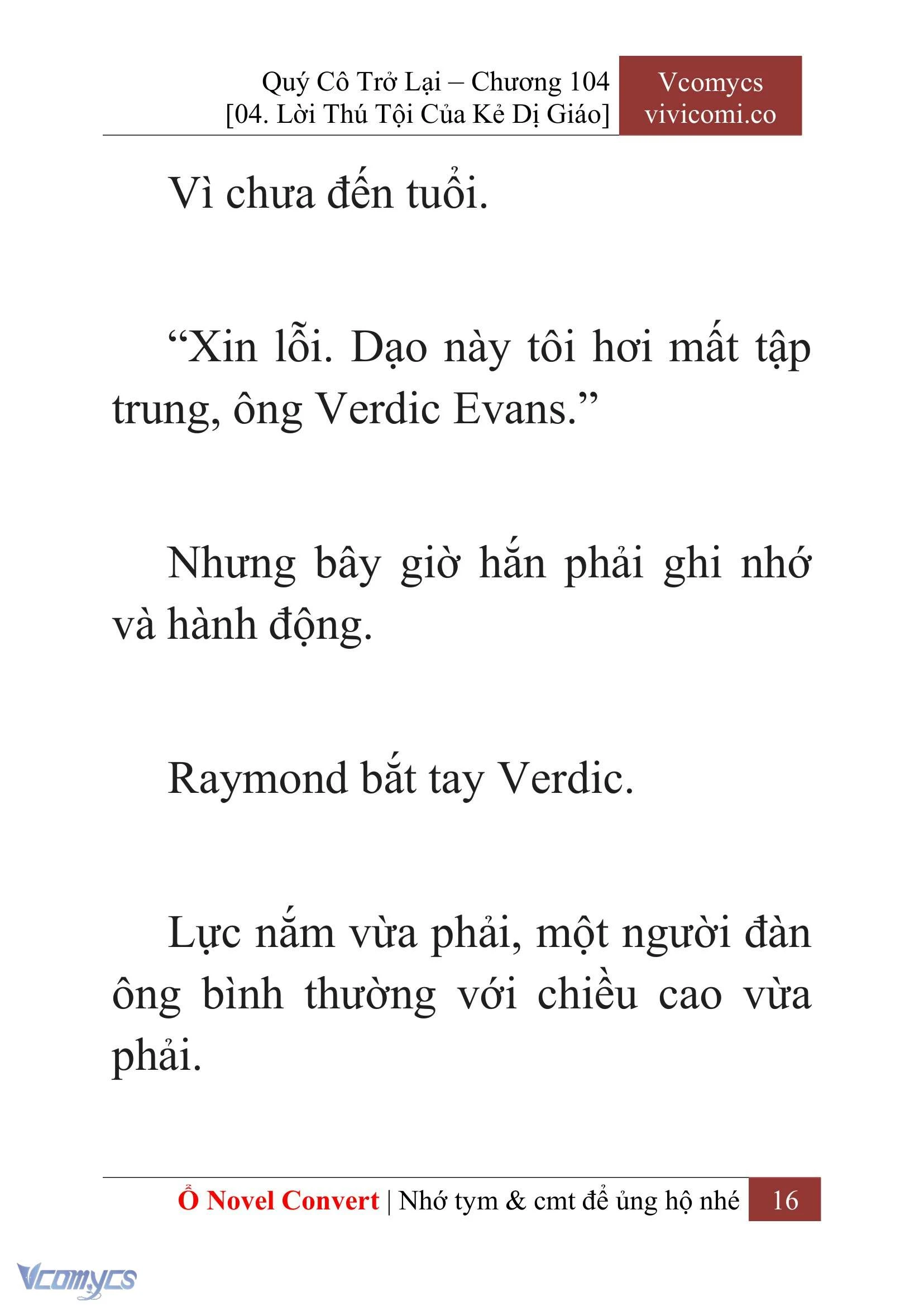 [Novel] Quý Cô Trở Lại Chapter  104 - 18
