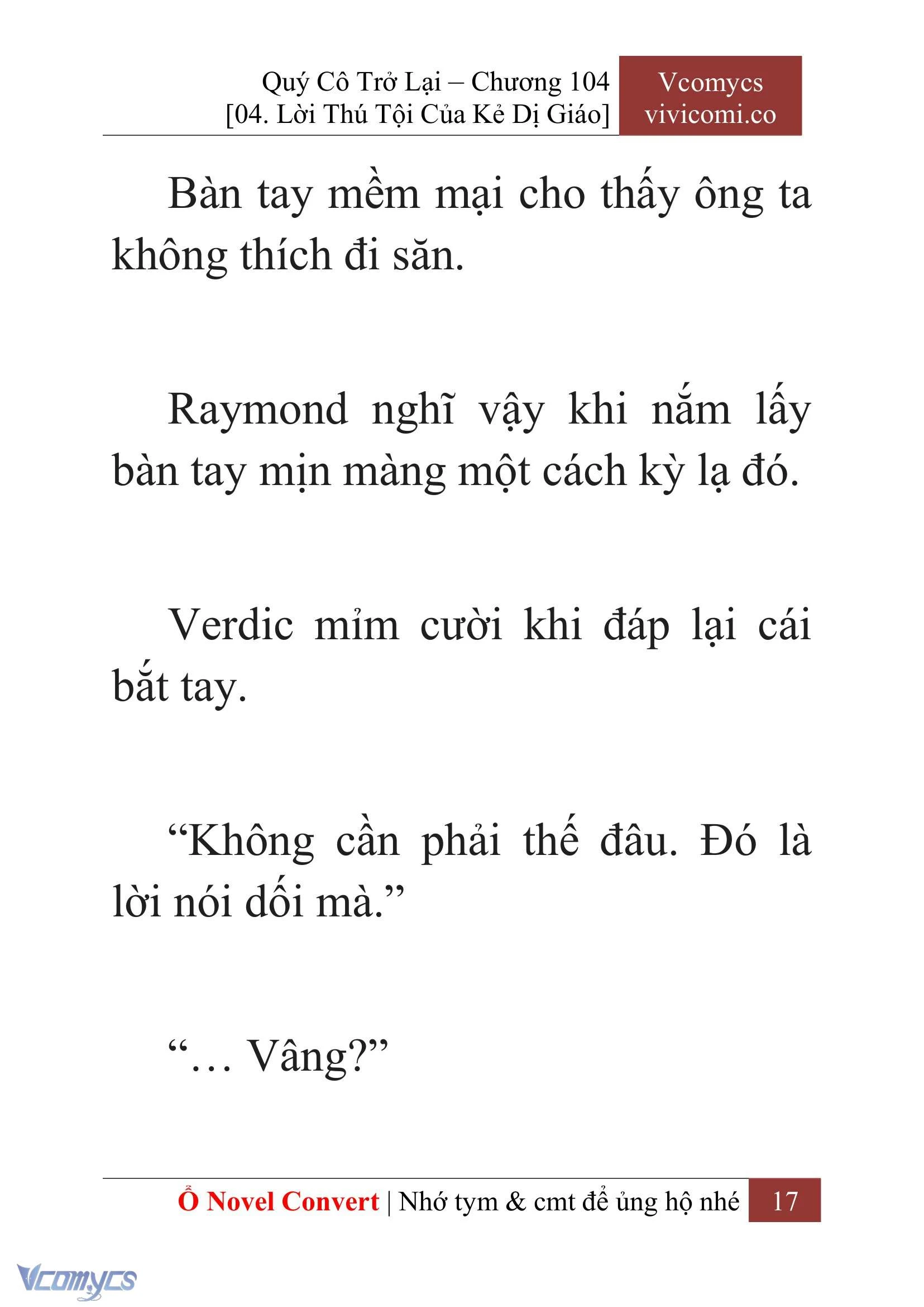 [Novel] Quý Cô Trở Lại Chapter  104 - 19