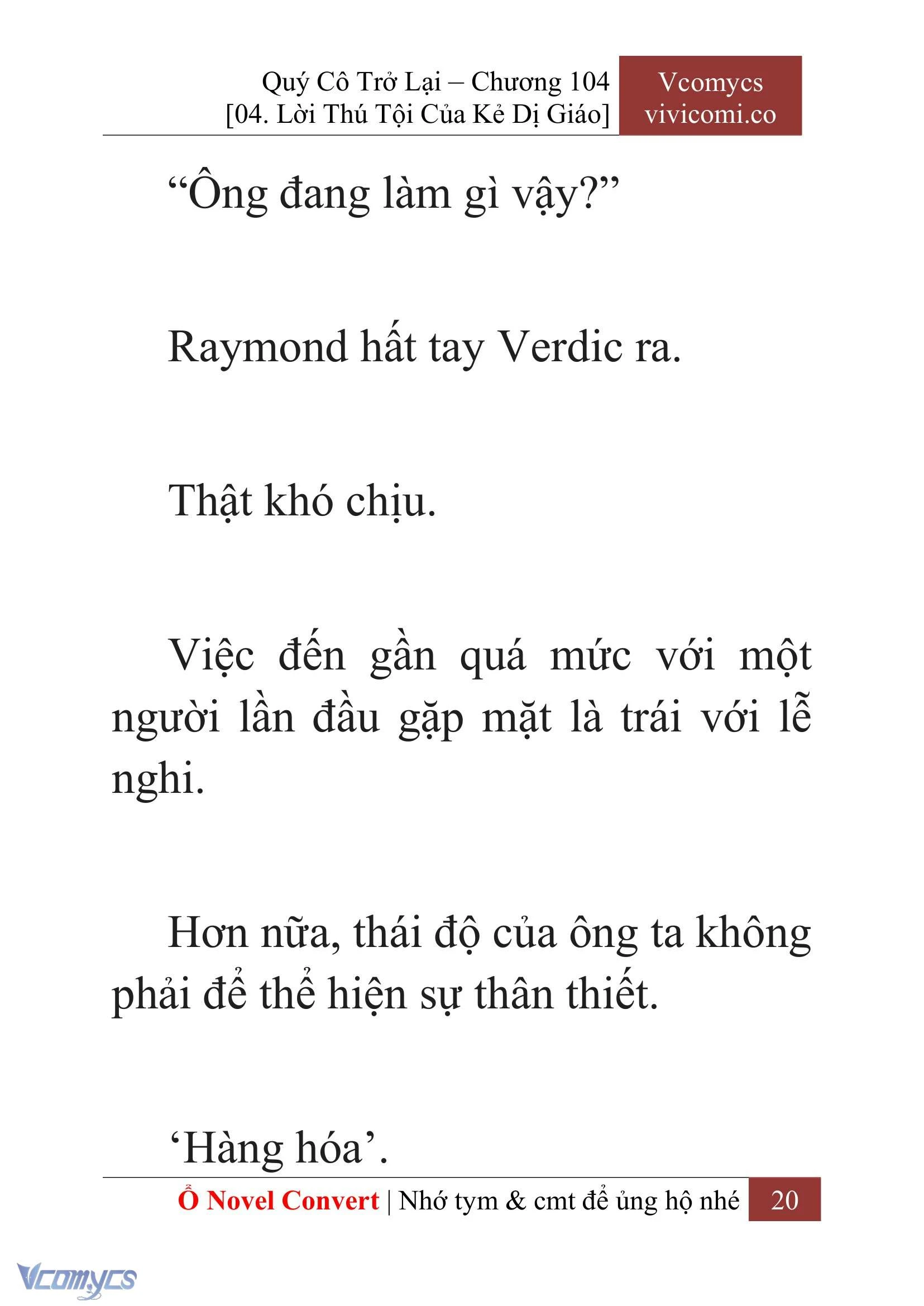 [Novel] Quý Cô Trở Lại Chapter  104 - 22