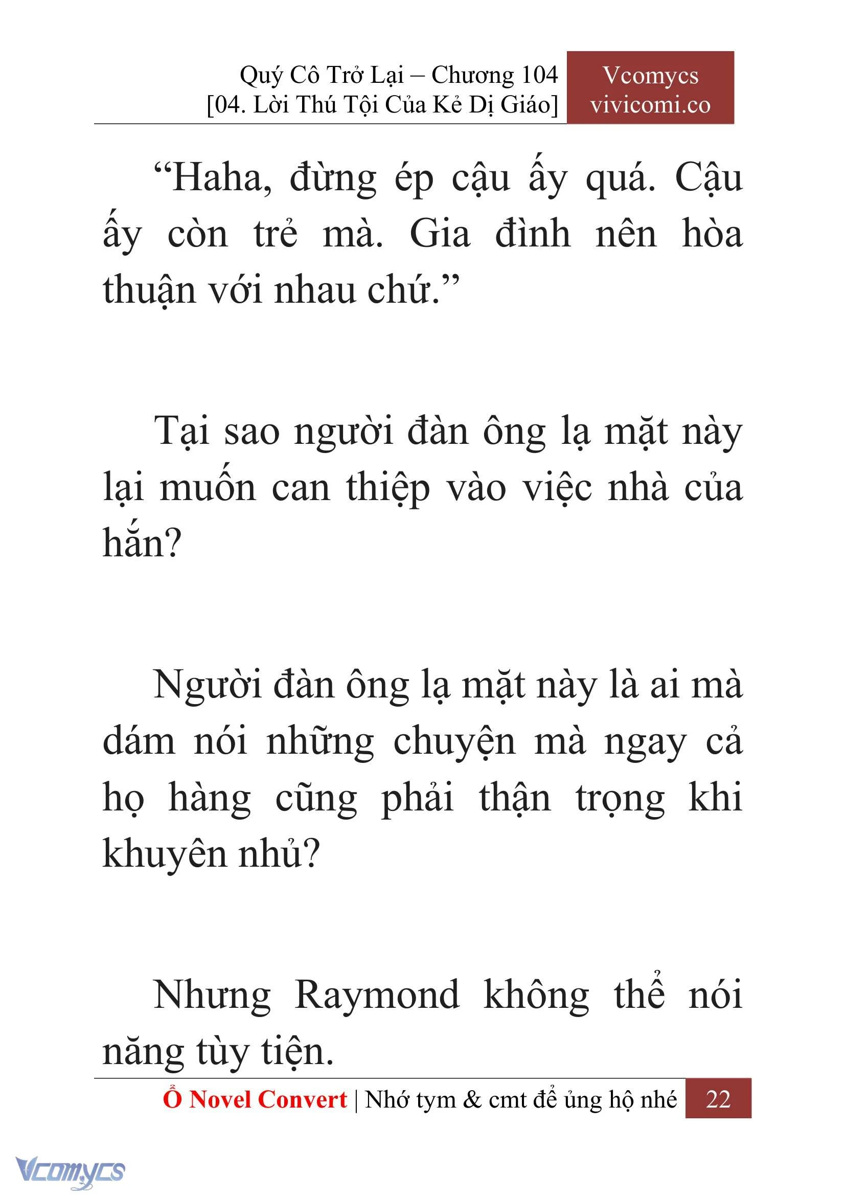 [Novel] Quý Cô Trở Lại Chapter  104 - 24