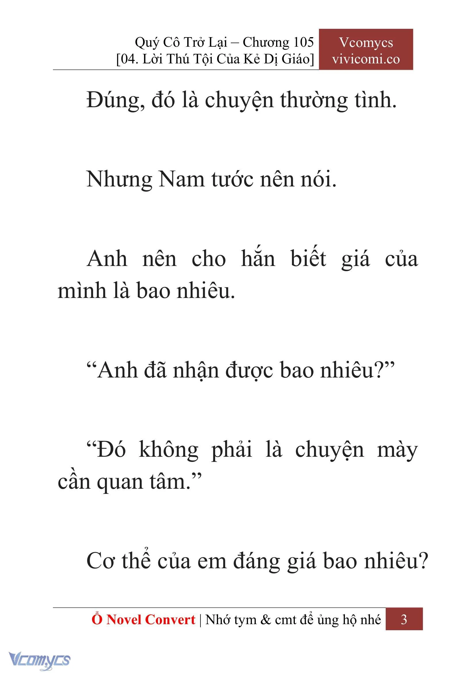 [Novel] Quý Cô Trở Lại Chapter  105 - 5