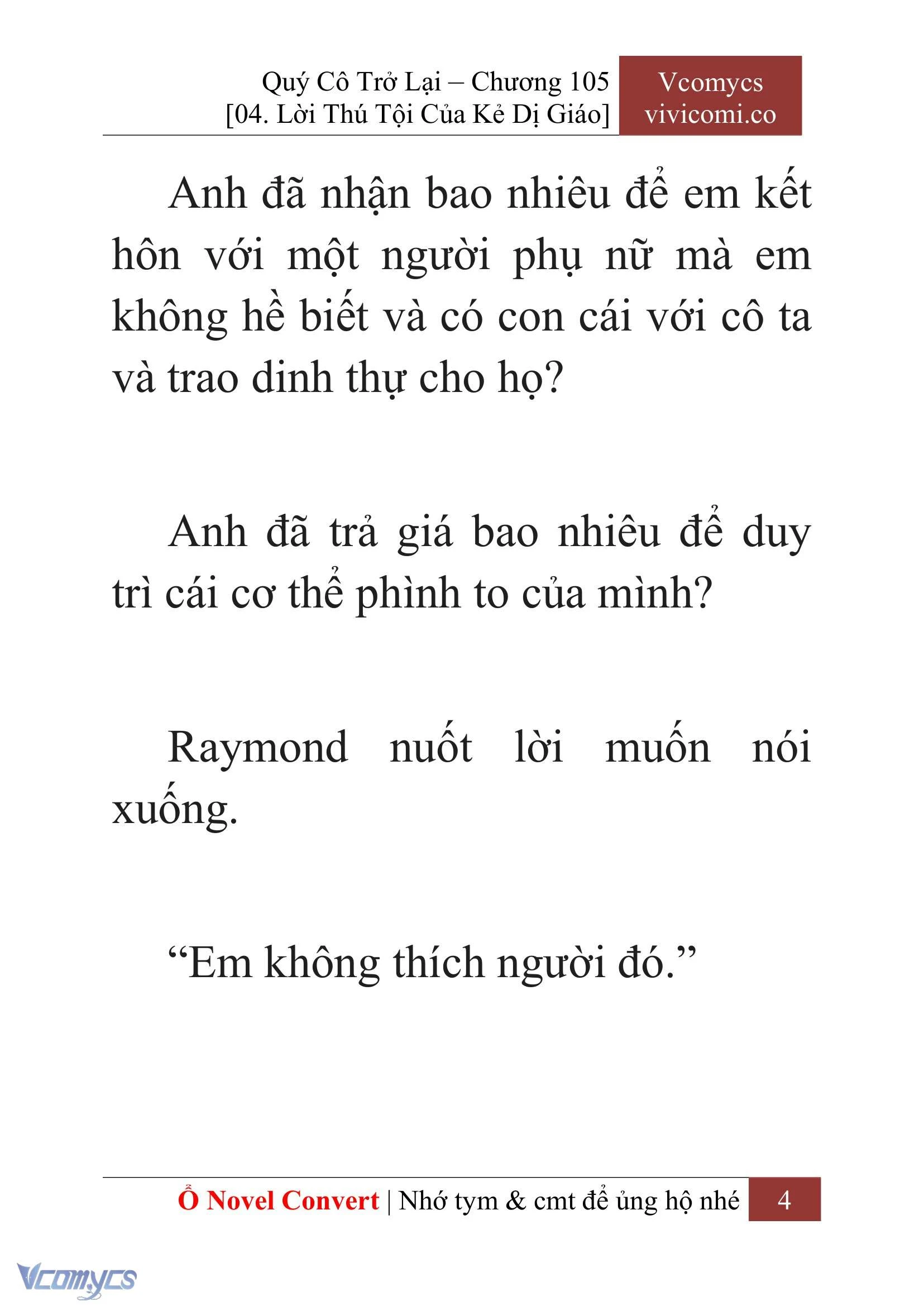 [Novel] Quý Cô Trở Lại Chapter  105 - 6