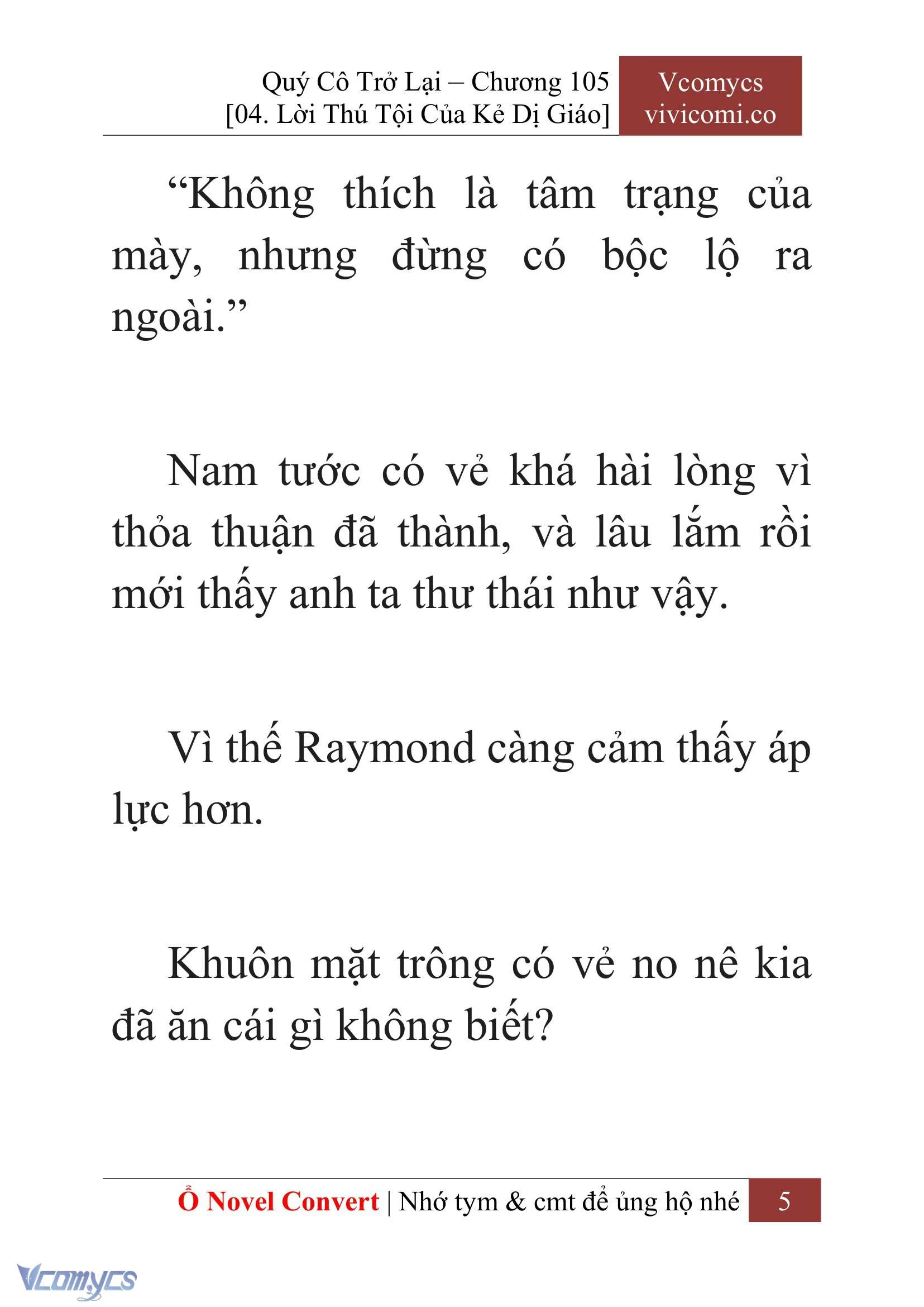 [Novel] Quý Cô Trở Lại Chapter  105 - 7
