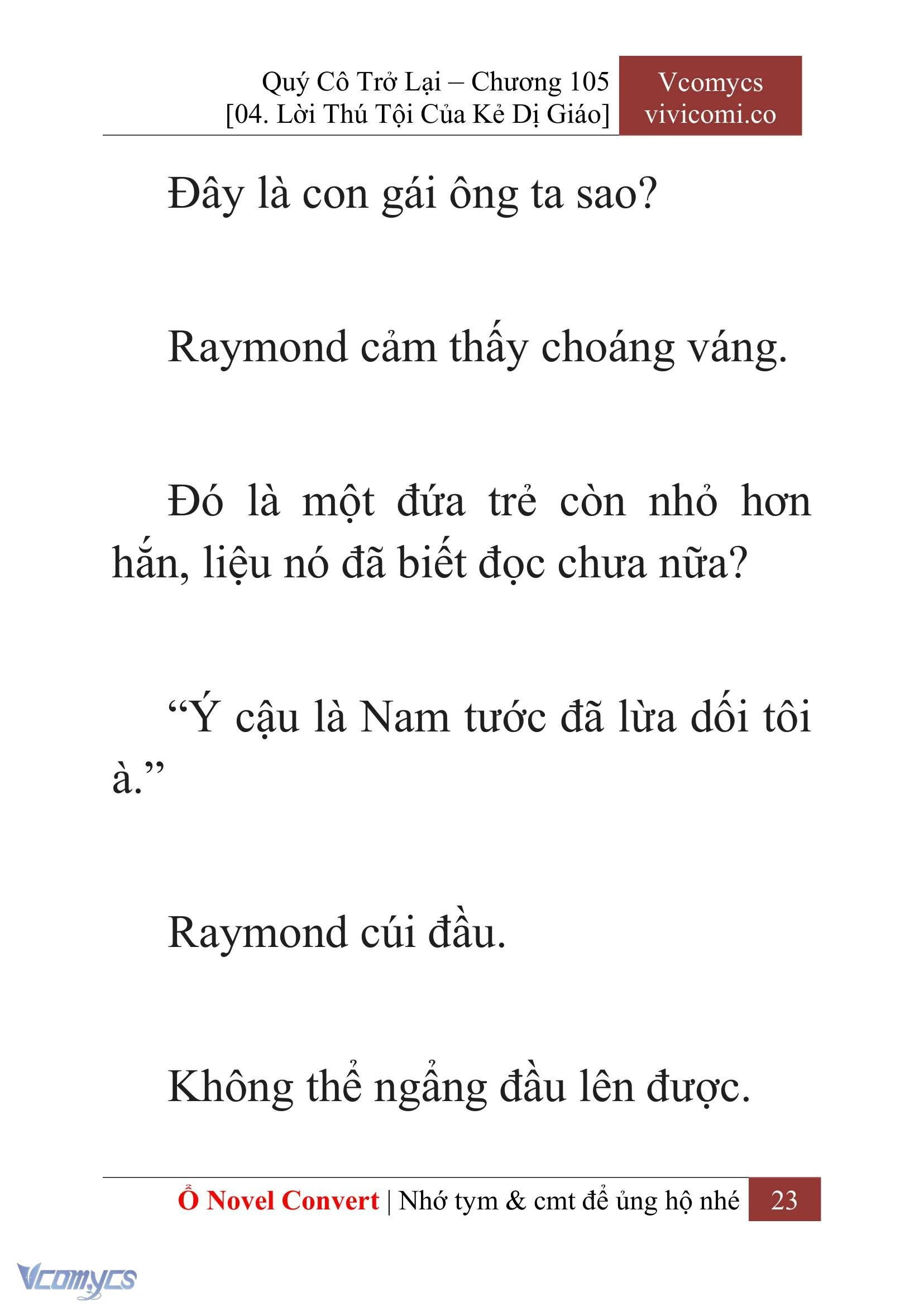 [Novel] Quý Cô Trở Lại Chapter  105 - 25