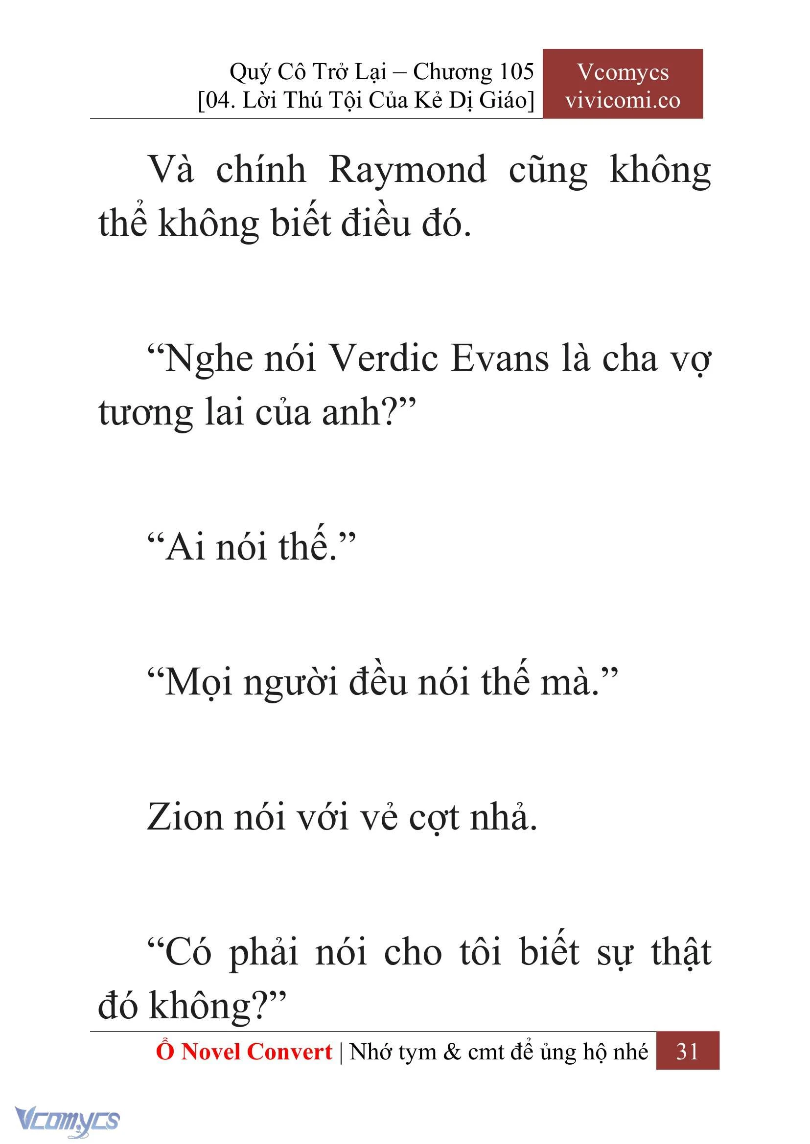 [Novel] Quý Cô Trở Lại Chapter  105 - 33