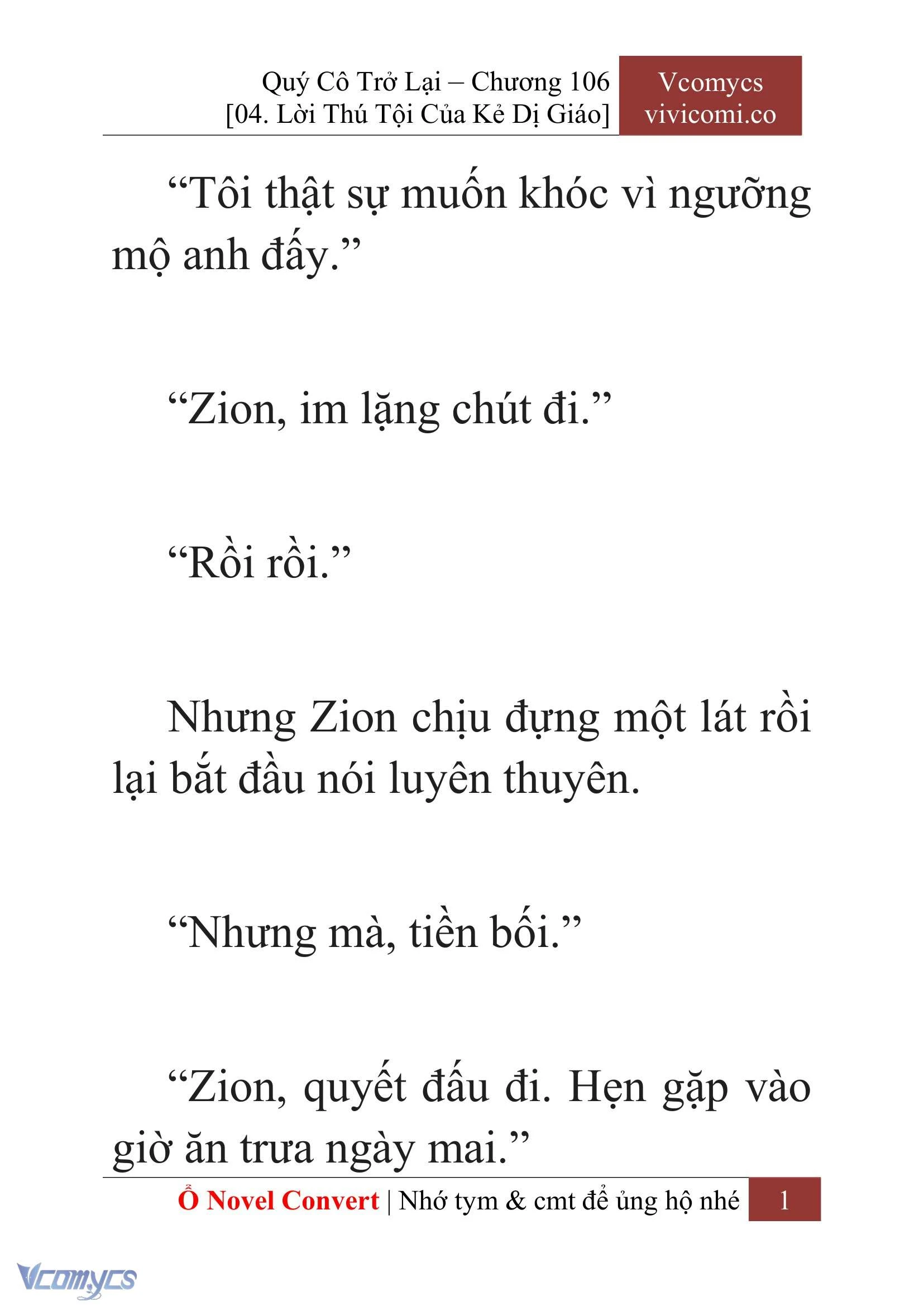 [Novel] Quý Cô Trở Lại Chapter  106 - 3
