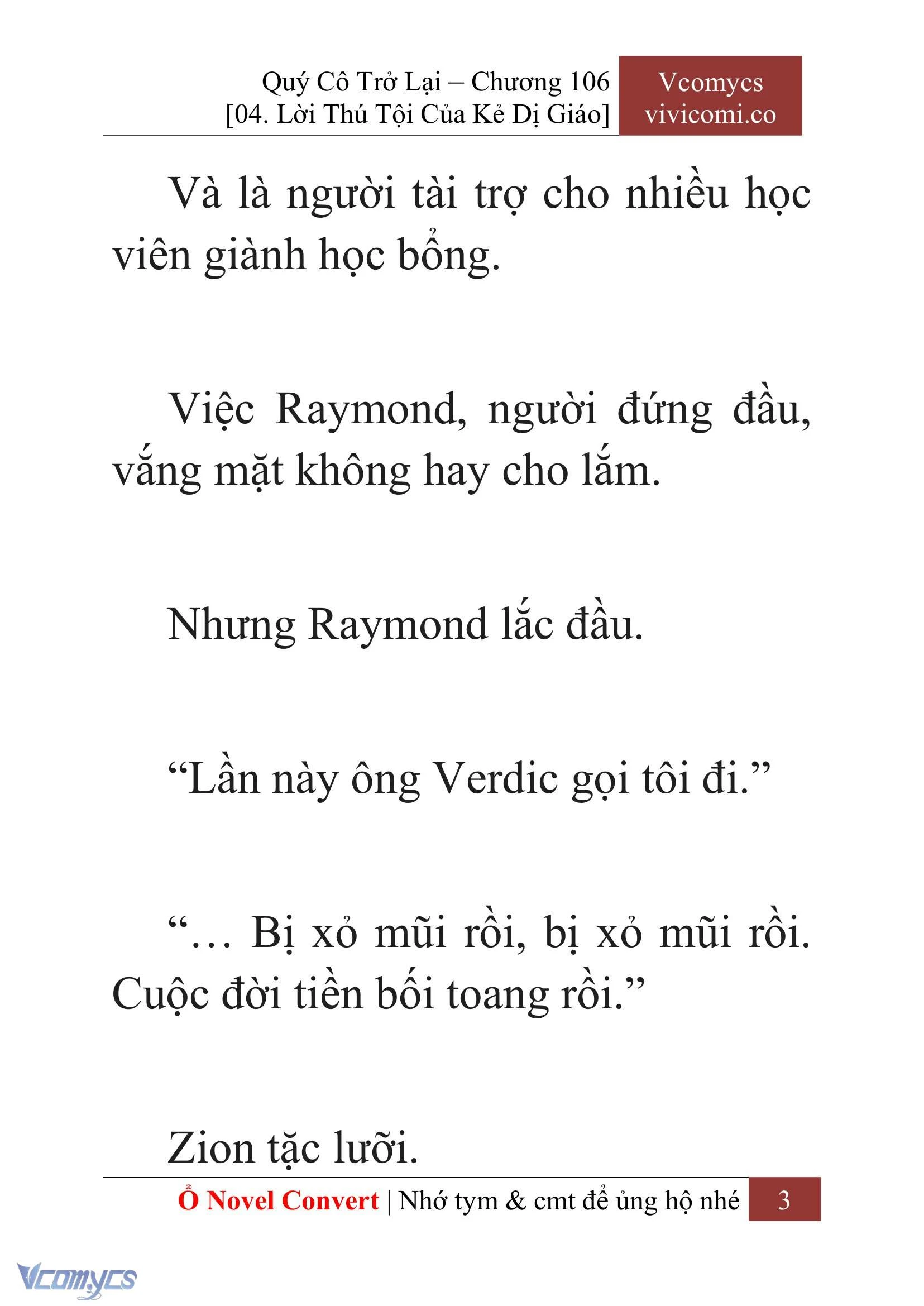 [Novel] Quý Cô Trở Lại Chapter  106 - 5