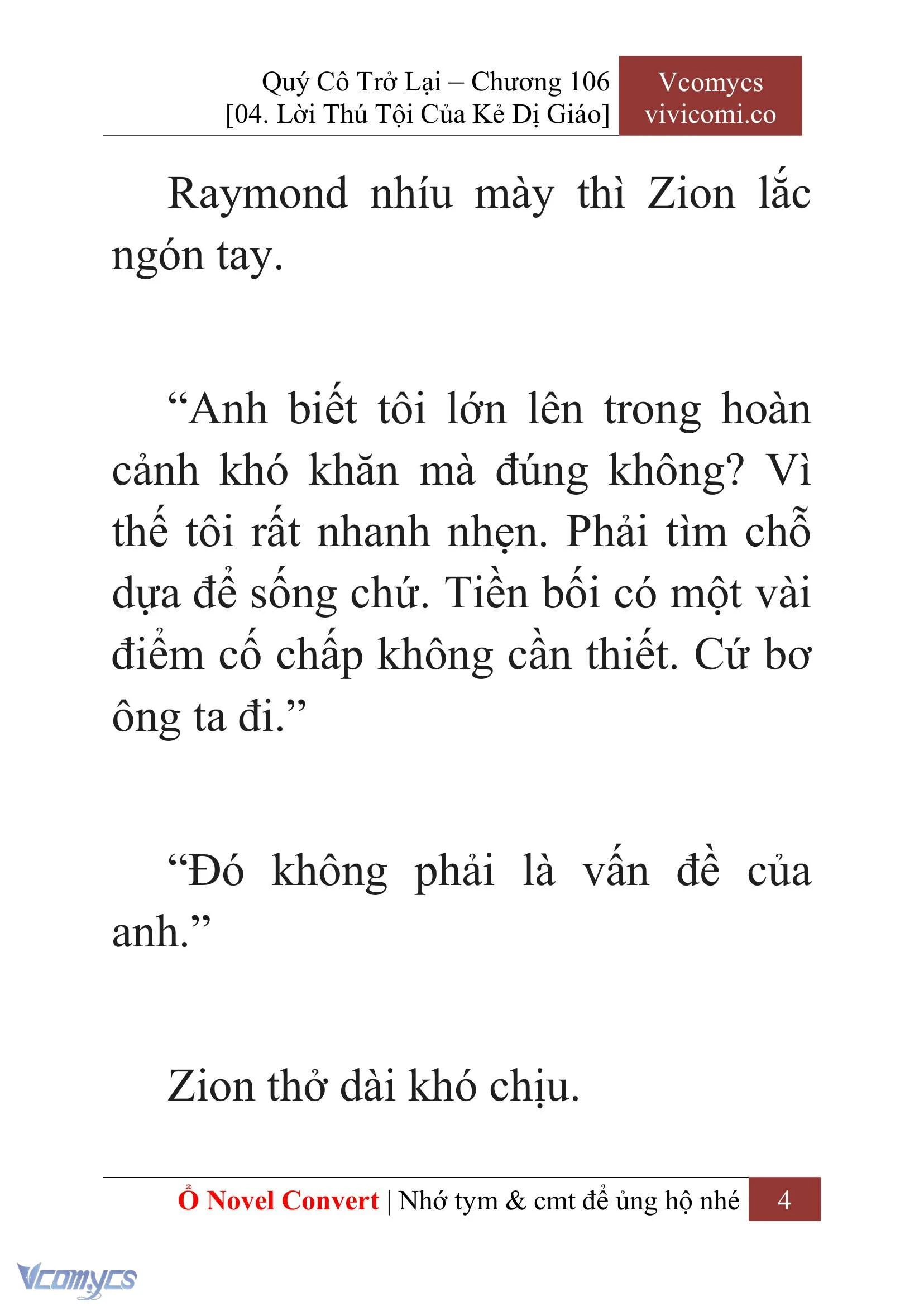 [Novel] Quý Cô Trở Lại Chapter  106 - 6