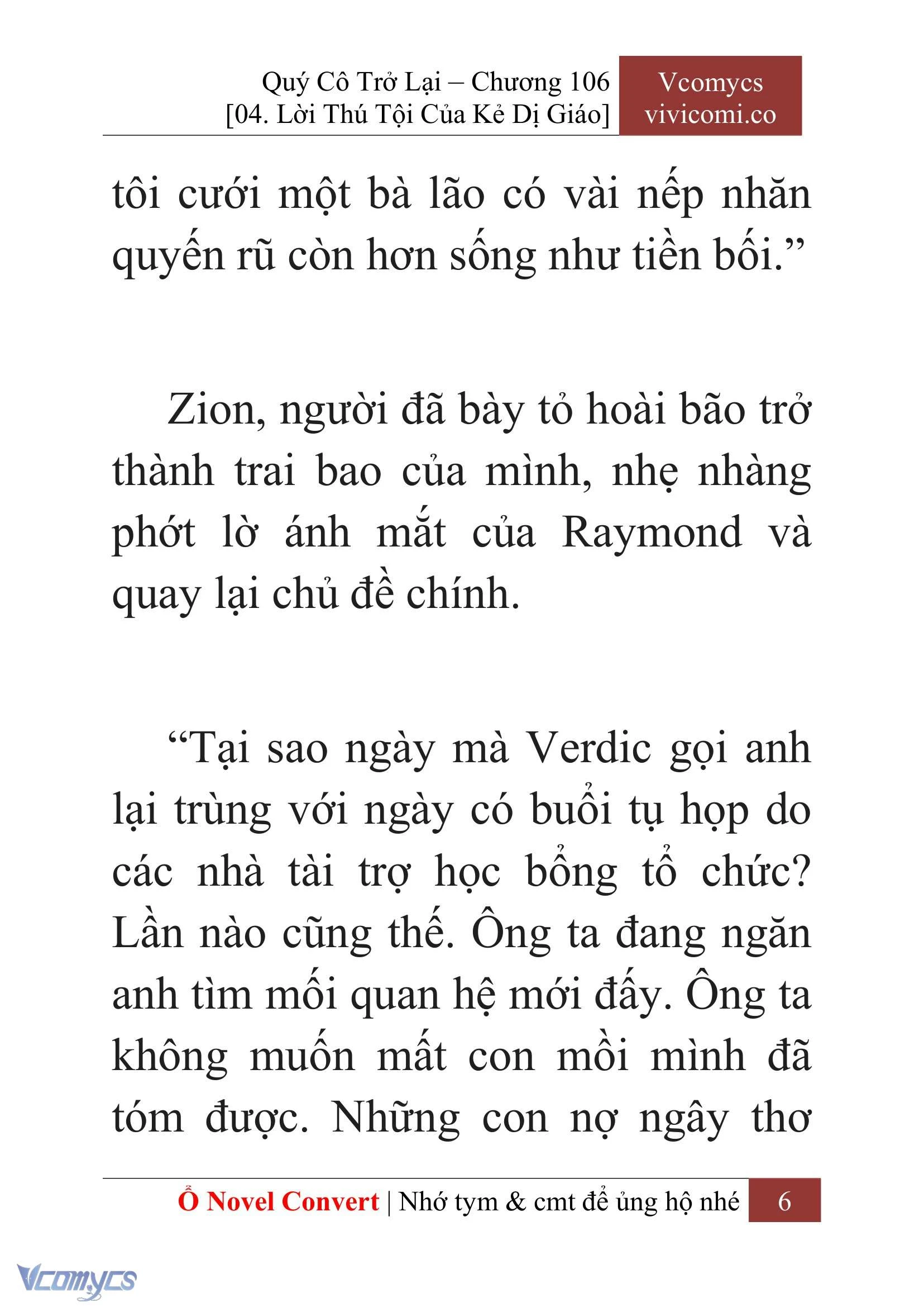 [Novel] Quý Cô Trở Lại Chapter  106 - 8