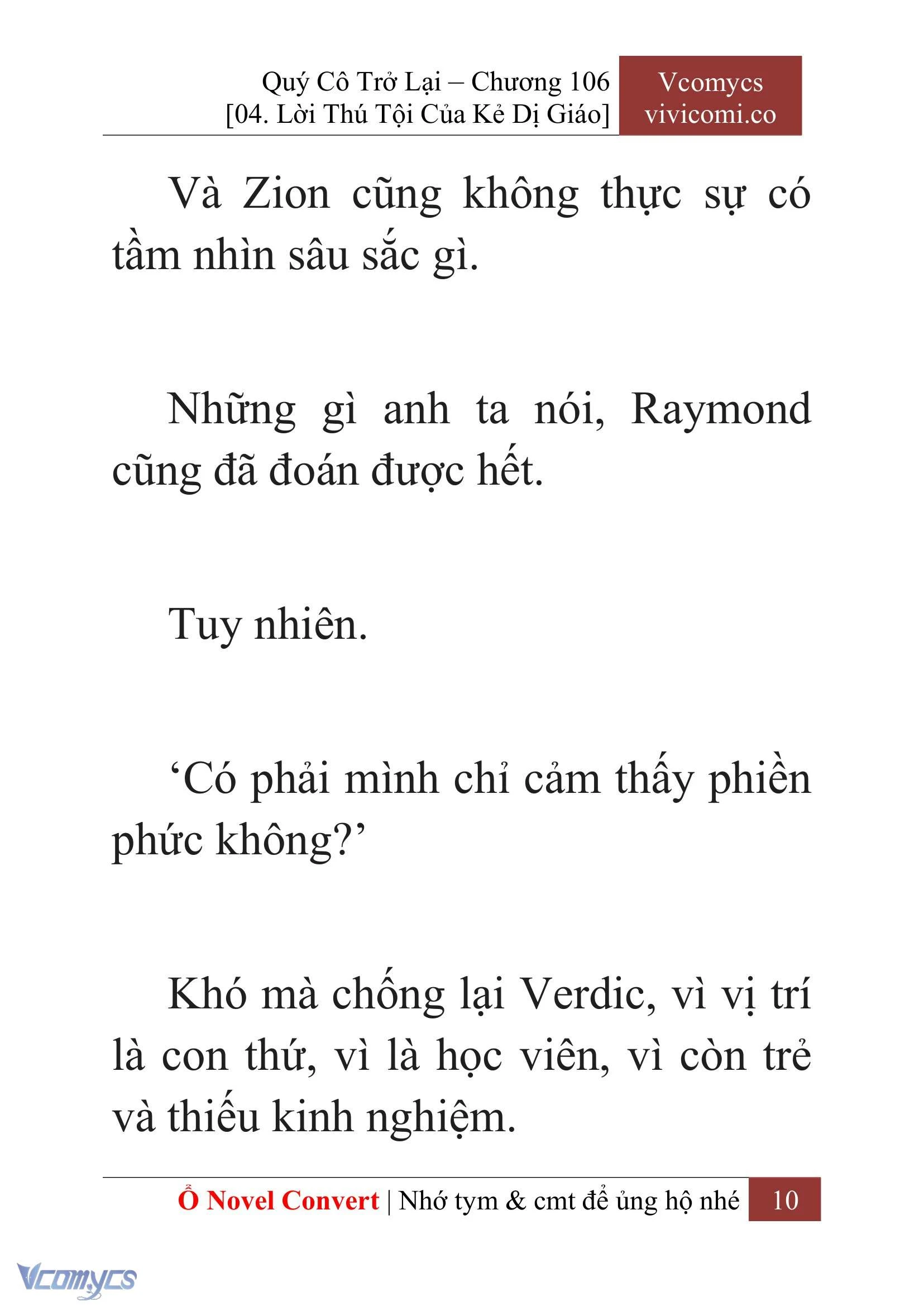 [Novel] Quý Cô Trở Lại Chapter  106 - 12